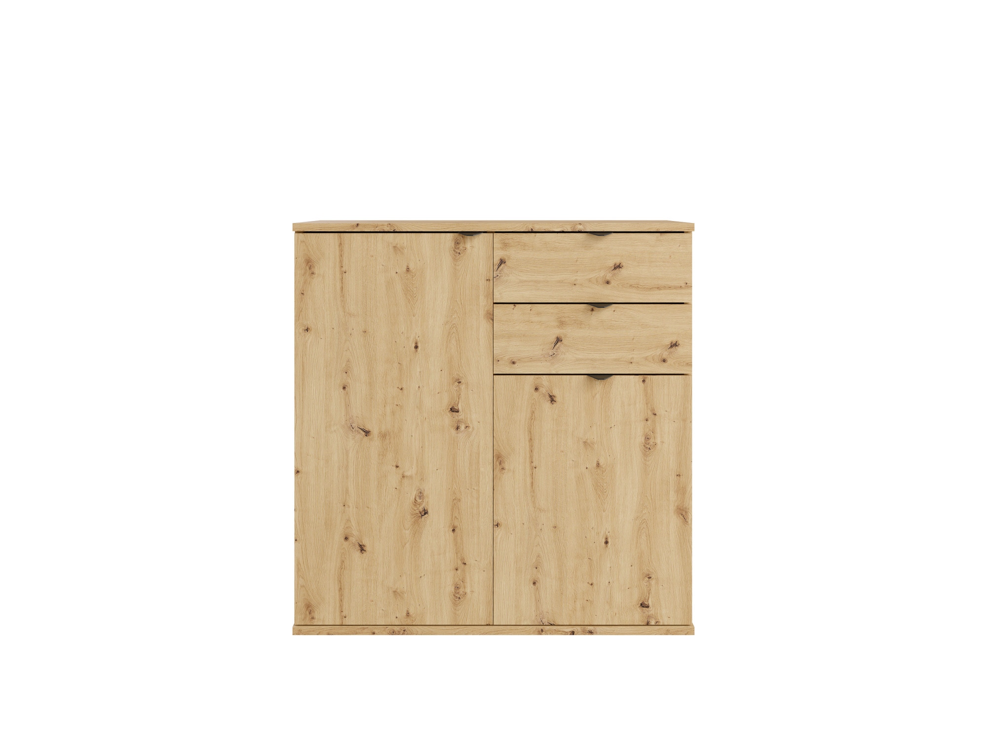 Home affaire Kommode »THALIANA Sideboard mit 2 Türen und 2 Schubladen, Breite 80 cm« Schrank in 3 Farben erhältlich, schwarze Metallgriffe, viel Stauraum
