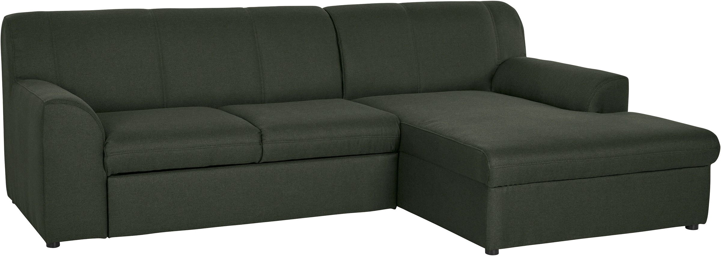 DOMO collection Ecksofa »Topper, elegant und zeitlos, kompaktes Stellmaß 245/155cm, L-Form«, mit Recamiere, wahlweise mit Schlaffunktion