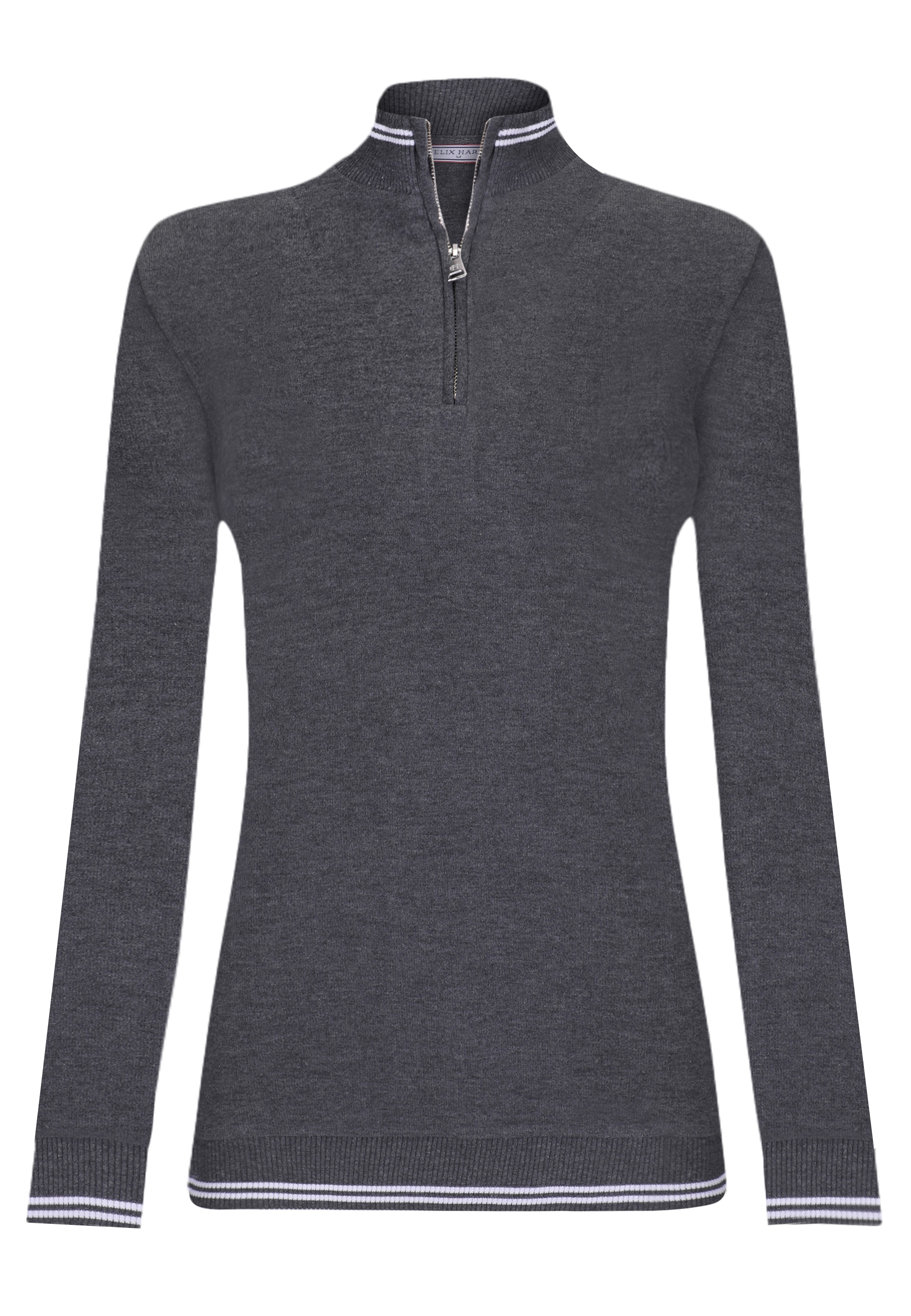 Felix Hardy Stehkragenpullover "Strickpullover mit halbem Reißverschluss" günstig online kaufen