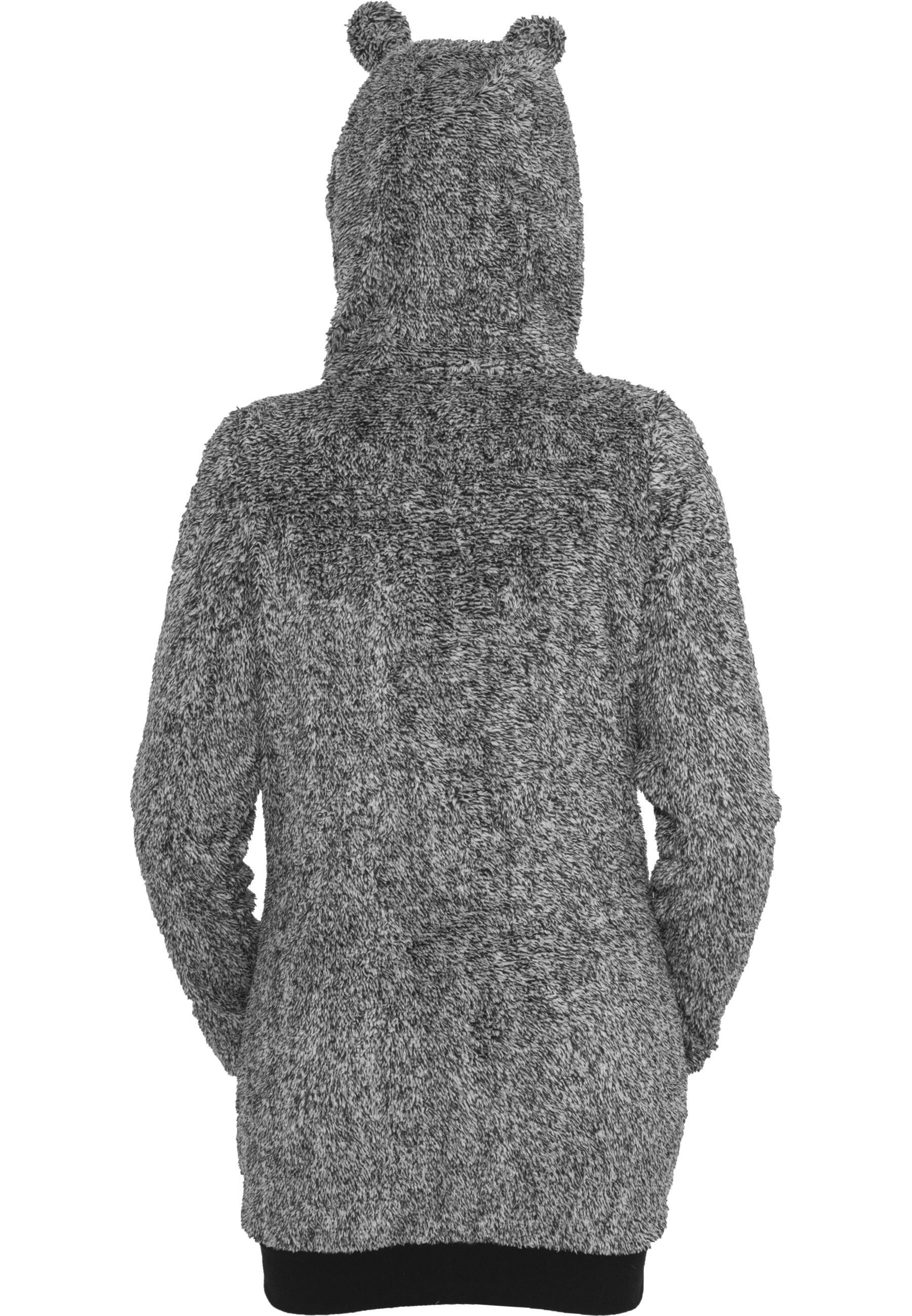 URBAN CLASSICS Sweatjacke »Urban Classics Damen Ladies Melange Teddy Zip Hoody« 1 Stk.