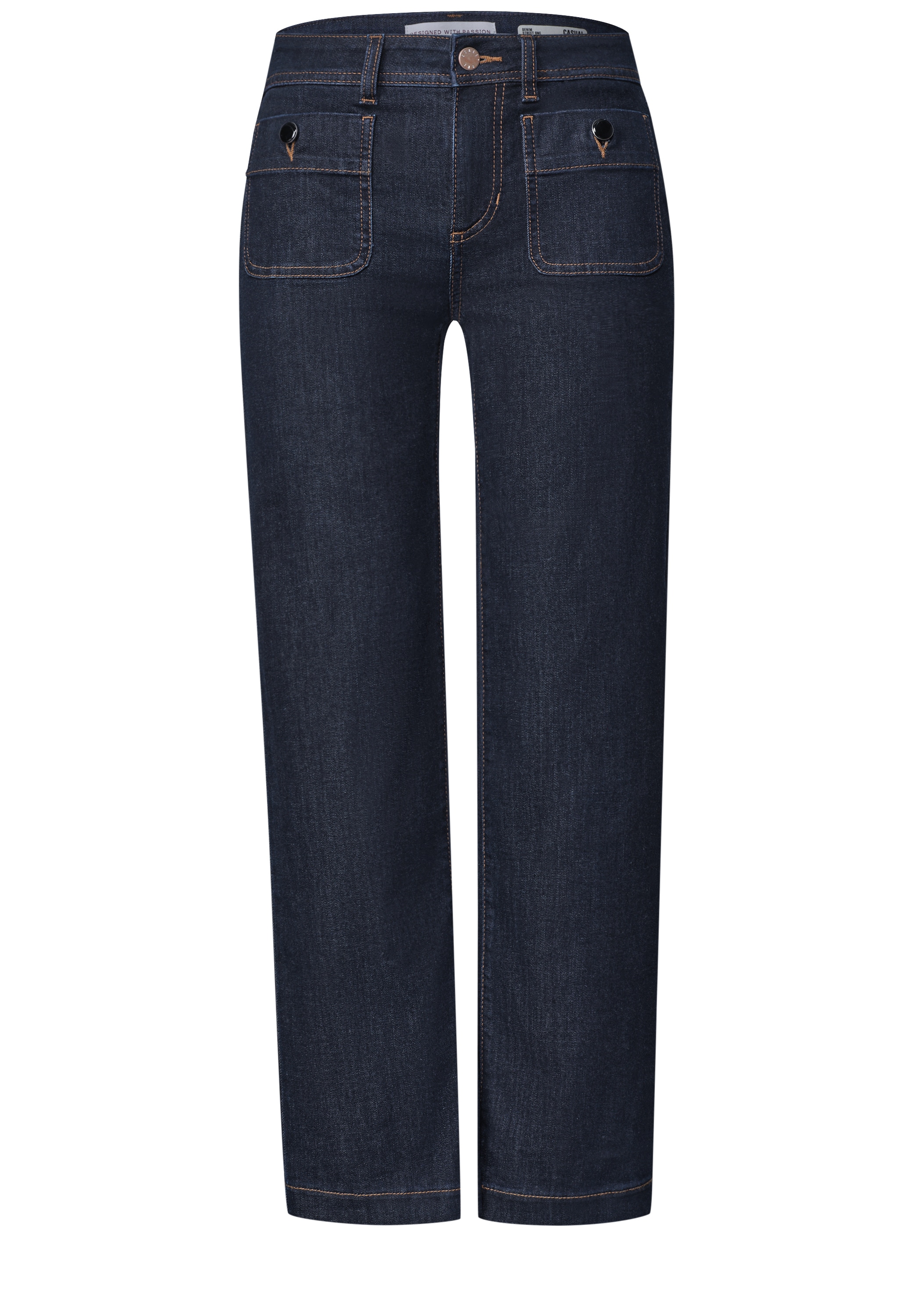 STREET ONE Straight-Jeans »Style Amalia« im Rinsed-Look / Stretch