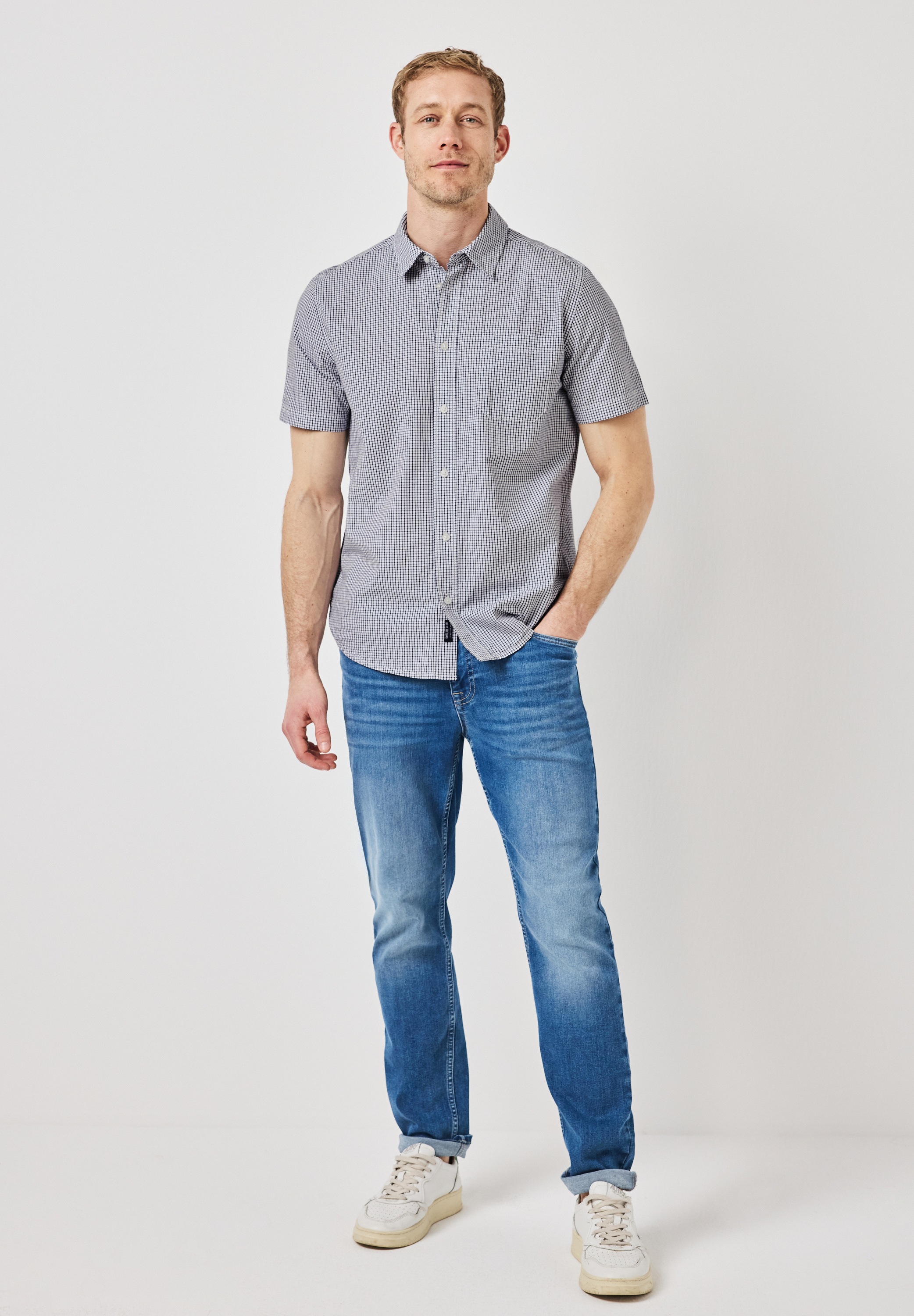 STREET ONE MEN Karohemd, aus reiner Baumwolle