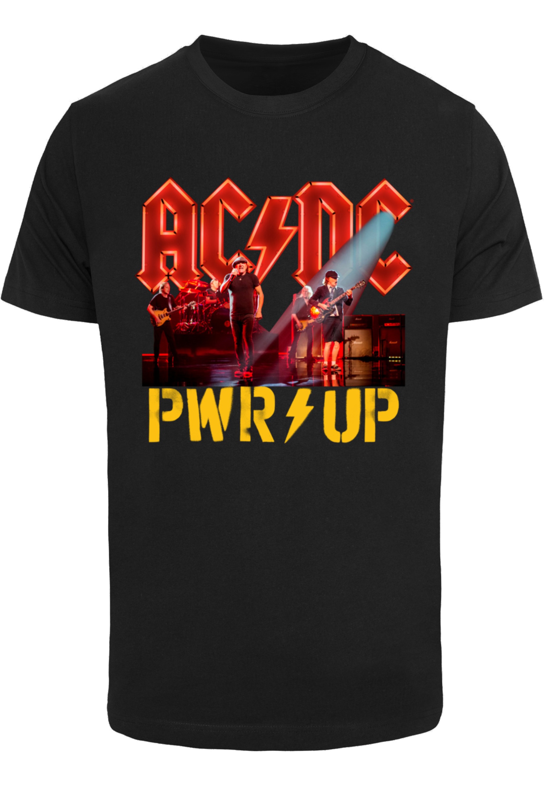 Merchcode T-Shirt "Merchcode Herren ACDC - PWRUP Stage Lights T-Shirt" 1 Stk.