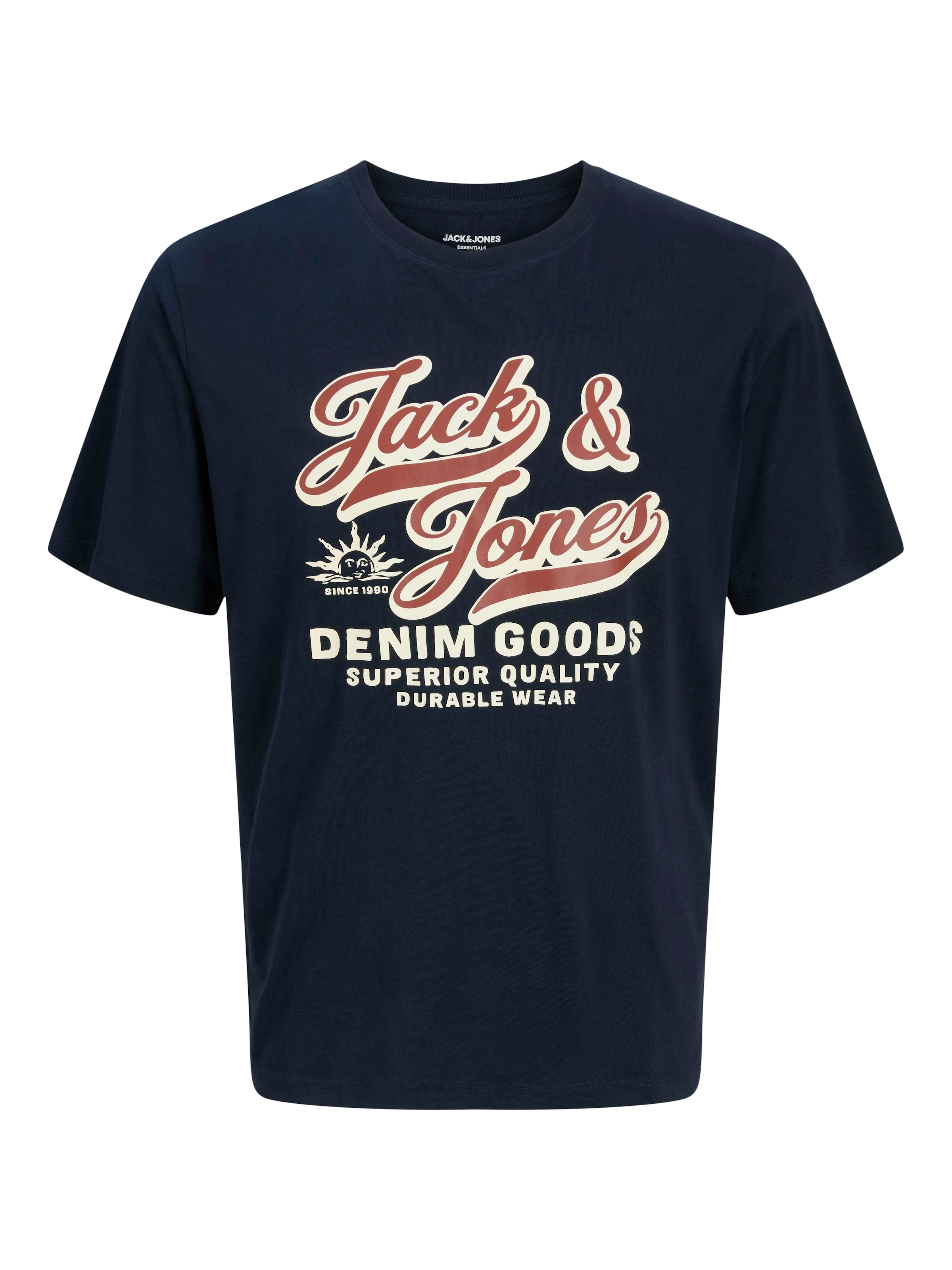 Jack & Jones Rundhalsshirt »JJELOGO TEE SS O-NECK 2 COL AW25 3PK MP« Packung, 3 Stk. tlg.