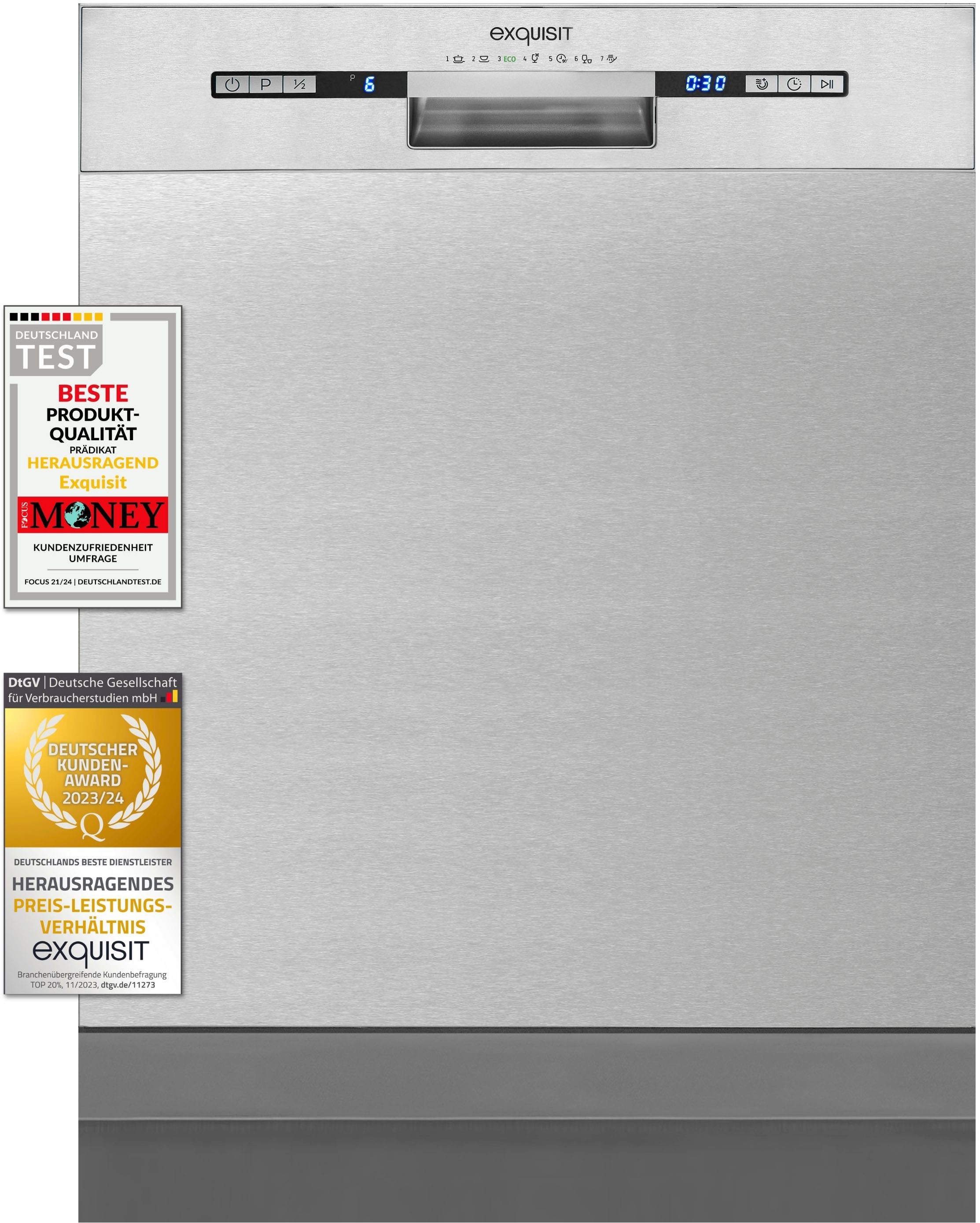 exquisit Unterbaugeschirrspüler "EGSP9313-EF-030E inox" 11 l 13 Maßgedecke günstig online kaufen