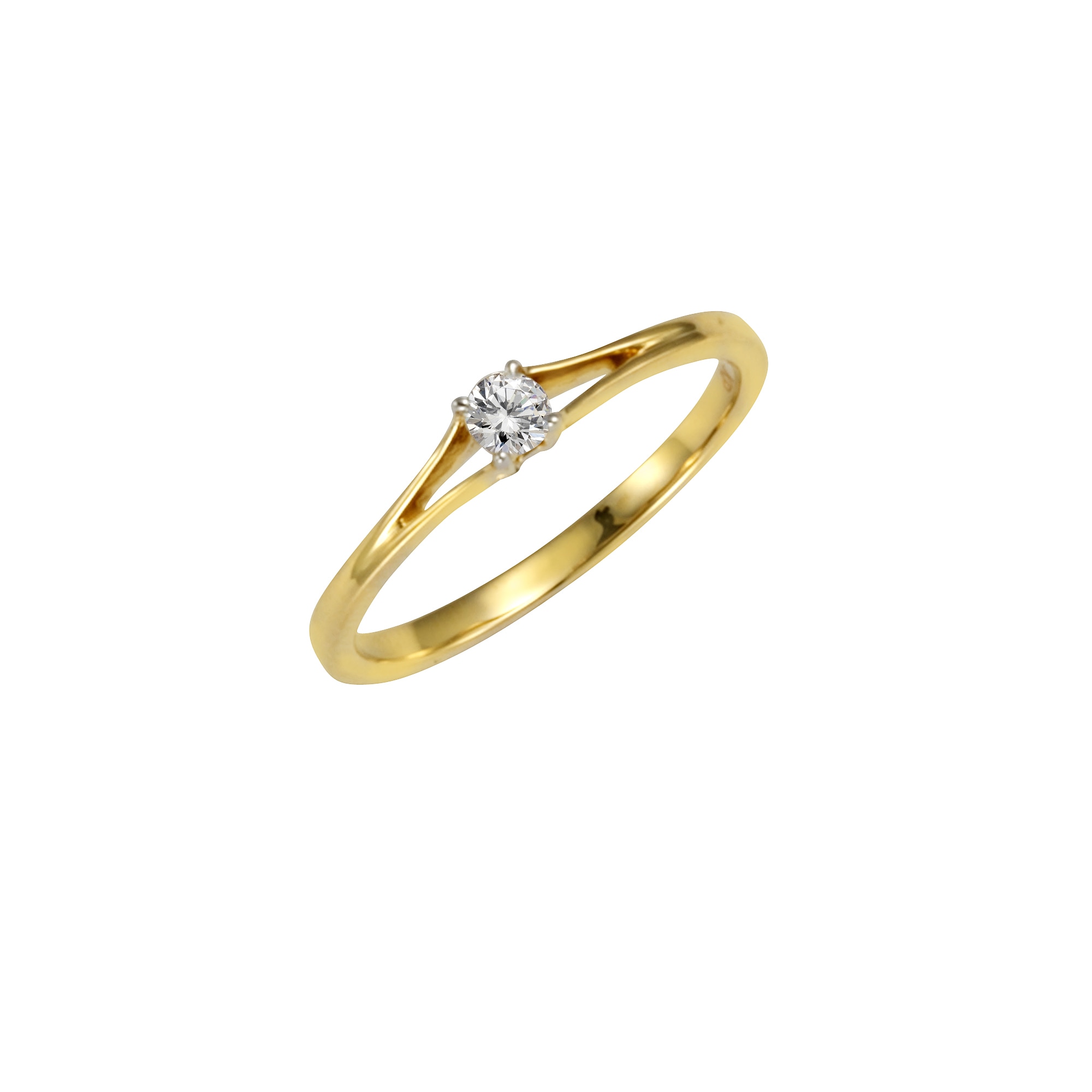 Diamonds by Ellen K. Fingerring »Gold 585 zweifarbig Brillant 0,10ct.«