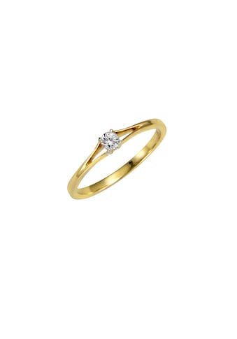 Fingerring »Gold 585 zweifarbig Brillant 0,10ct.«