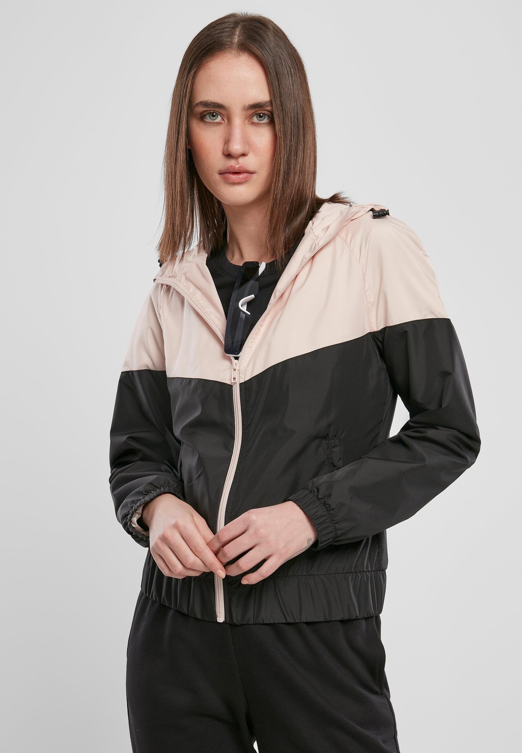 URBAN CLASSICS Anorak »Urban Classics Damen Ladies Arrow Windbreaker«, (1 St.), mit Kapuze