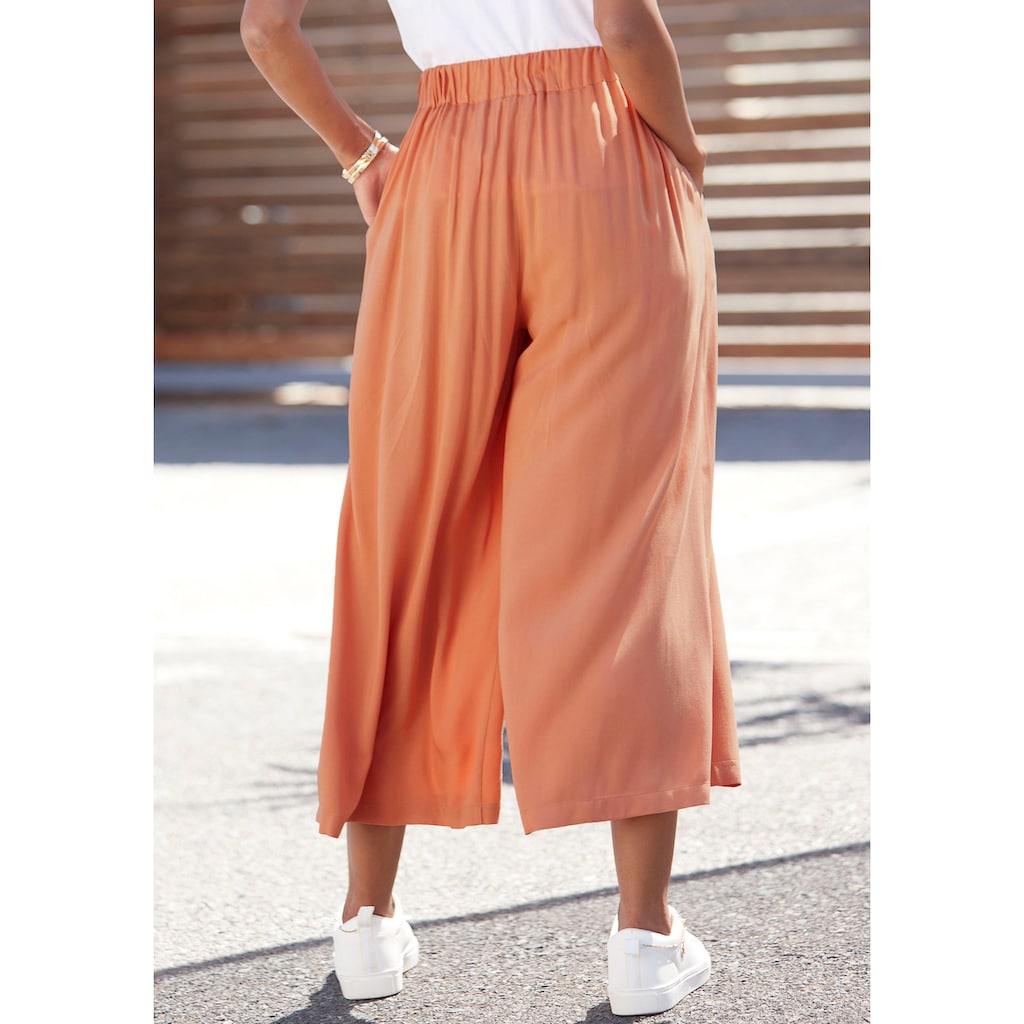 LASCANA Culotte, weite sommerliche Stoffhose mit Taschen