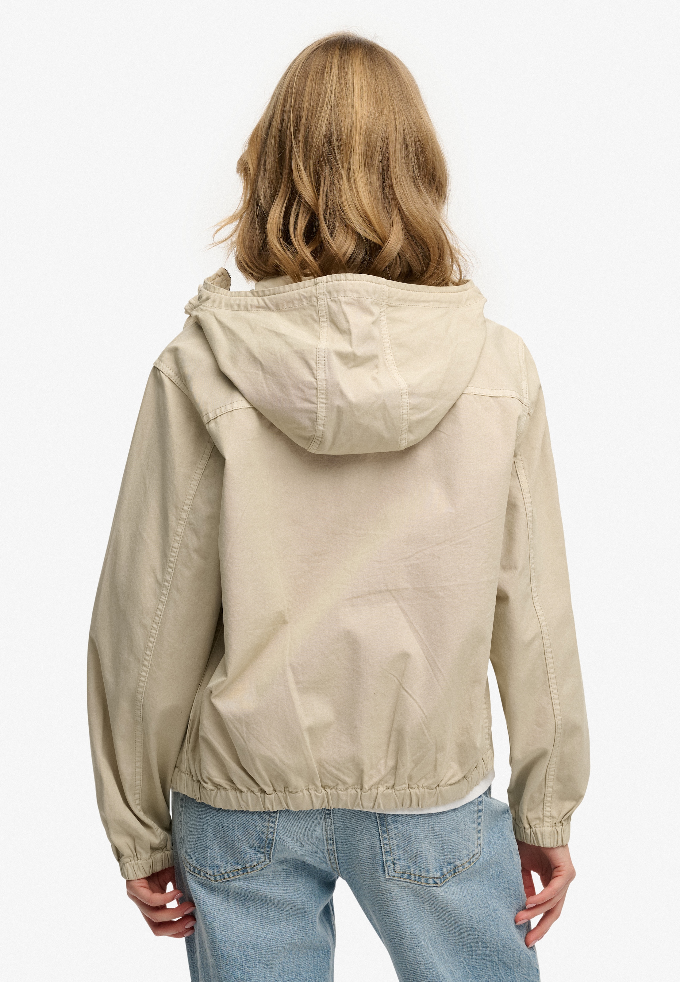 Superdry Parka »HOODED WASHED TWILL JKT« mit Kapuze aus Baumwolle, Relaxed Fit, mit Reißverschluss
