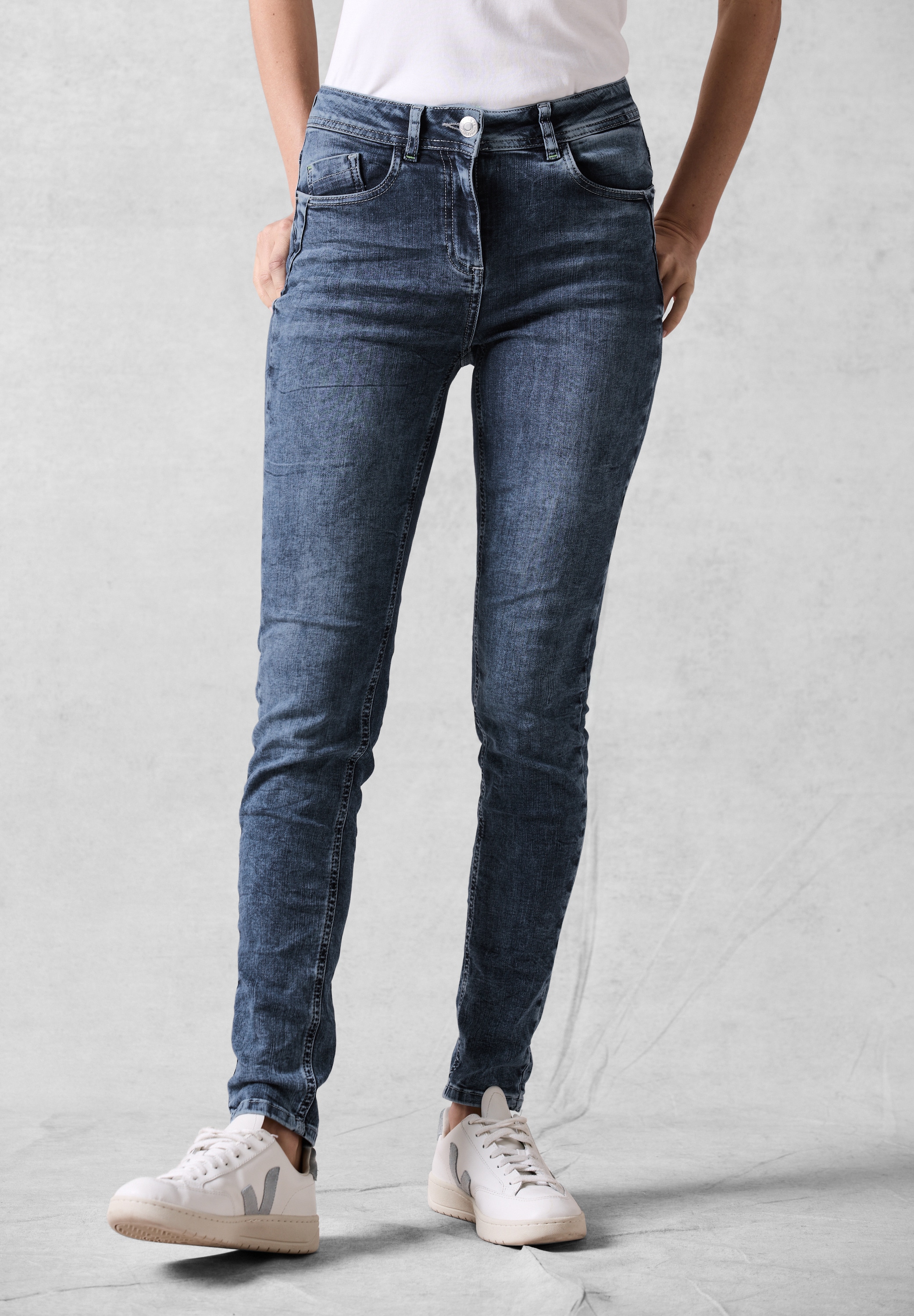 Cecil Slim-fit-Jeans, High Waist