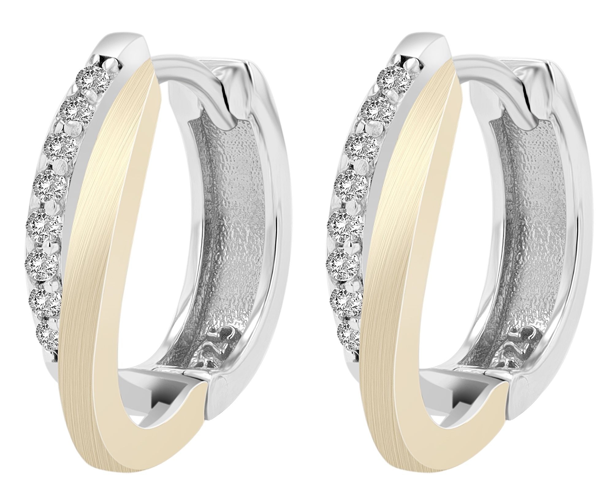 Adelia's Women's Hinged Hoop Earrings Silver 2