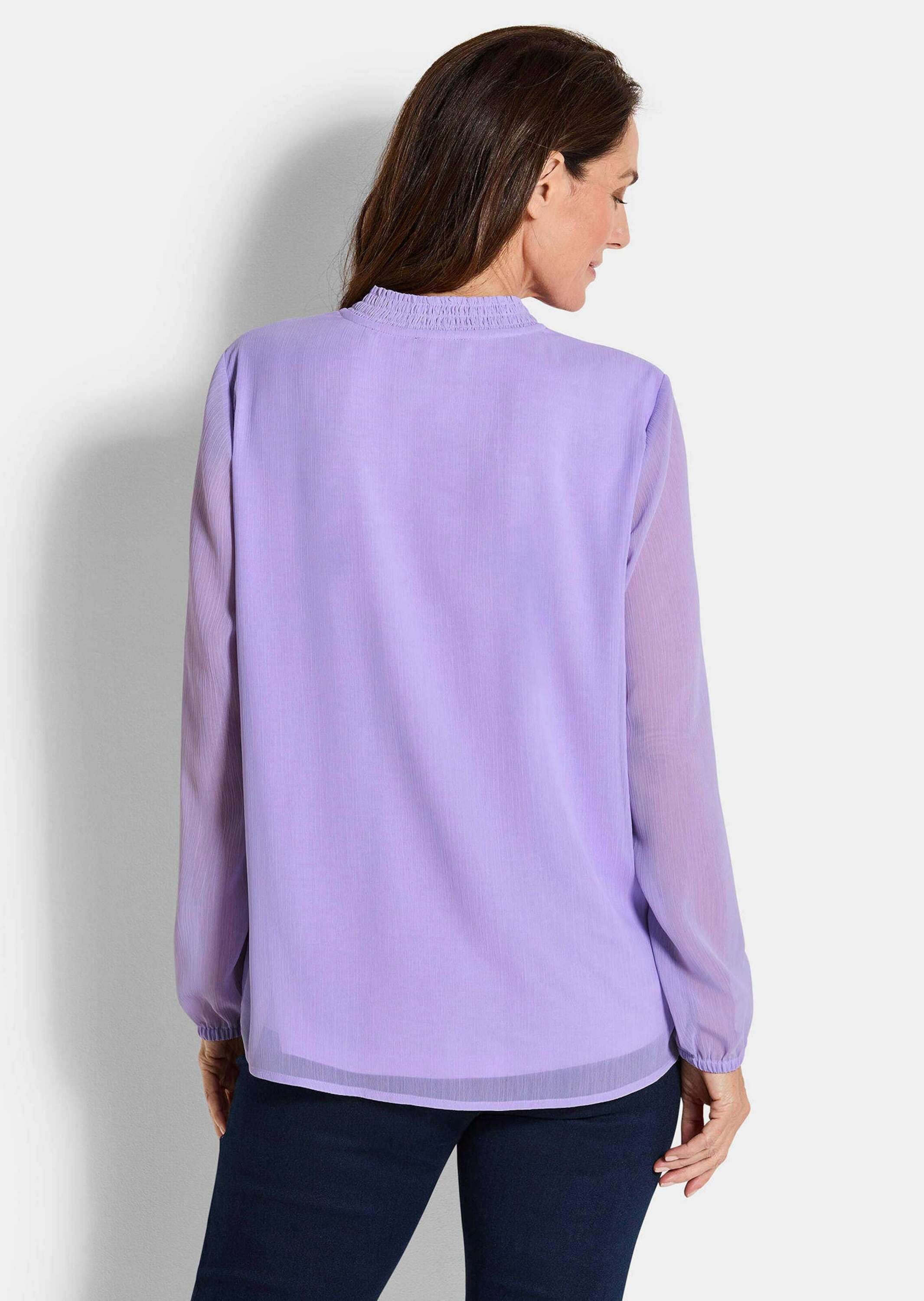 GOLDNER Chiffonbluse »Elegante Jersey-Bluse mit Rundhals«