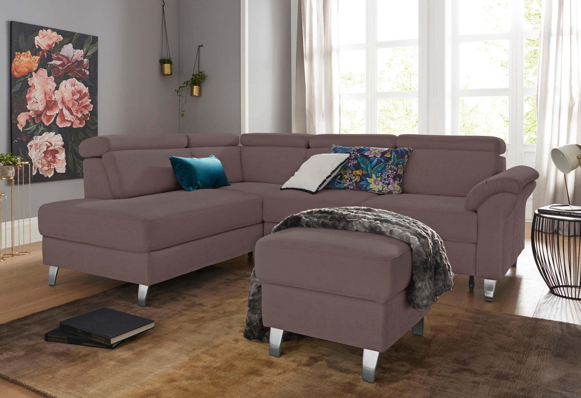 sit&more Ecksofa, inklusive Kopfteilverstellung, wahlweise mit Bettfunktion und Bettkasten