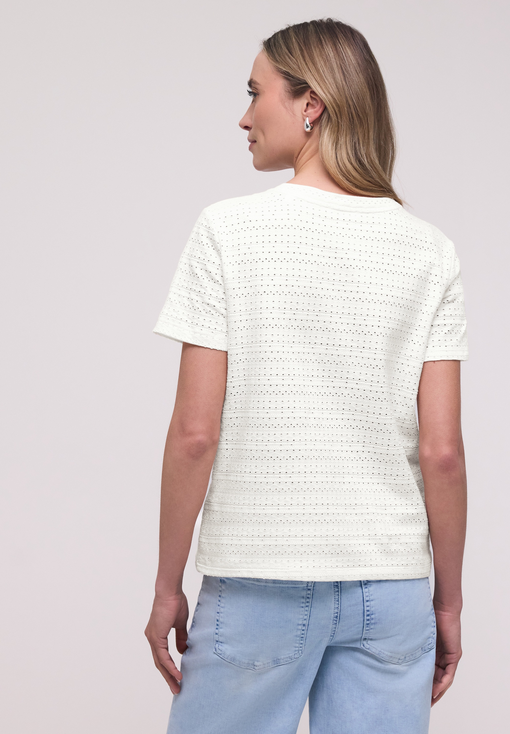 STREET ONE T-Shirt aus Baumwolle mit Stretchante günstig online kaufen