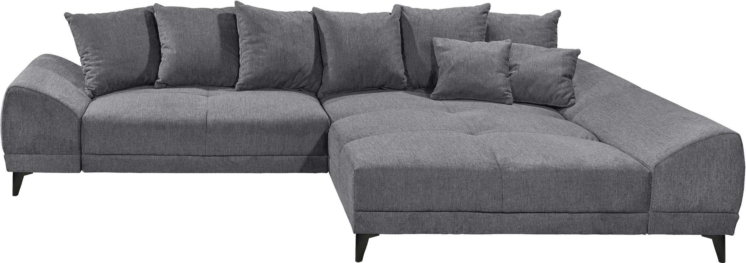 ED EXCITING DESIGN Ecksofa »Scott L-Form«, mit Bettfunktion, Bettkasten & 8 Zierkissen