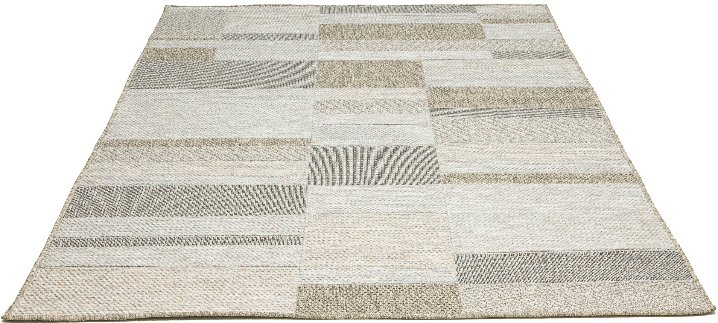 Gino Falcone Teppich »Mariella GF-135«, rechteckig, 6 mm Höhe, modernes Patchwork Design, meliert, In- und Outdoor geignet