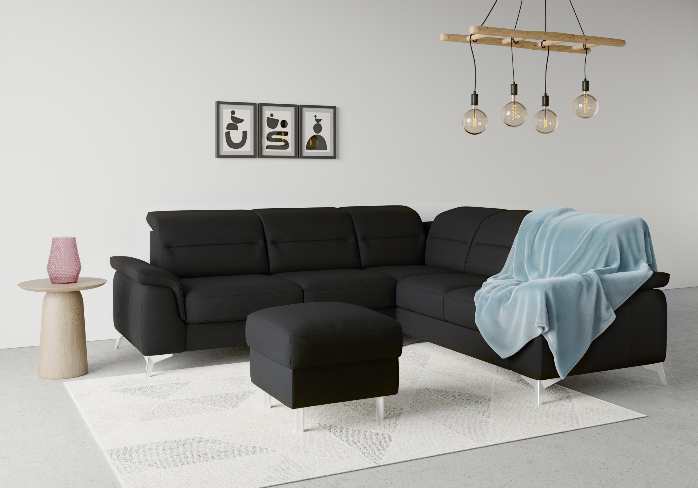 sit&more Ecksofa "Sinatra L-Form" optional mit Kopfteilverstellung und Armteilfunktion