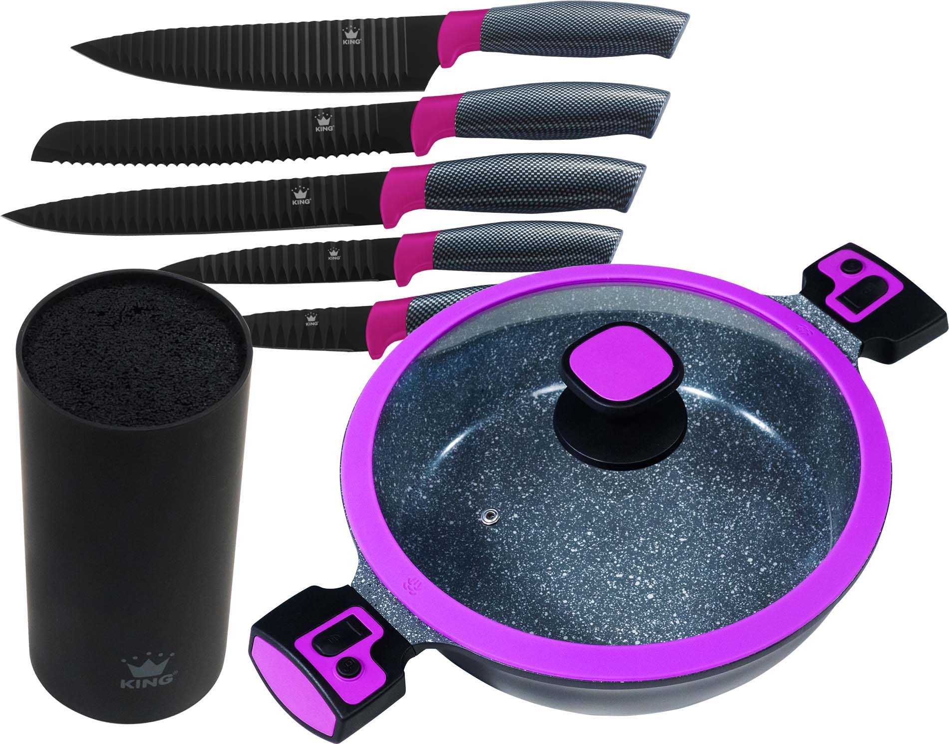 KING Servierpfanne "Click-Grip" Aluminiumguss Set, 7 Stk. tlg. ink. 6-teili günstig online kaufen