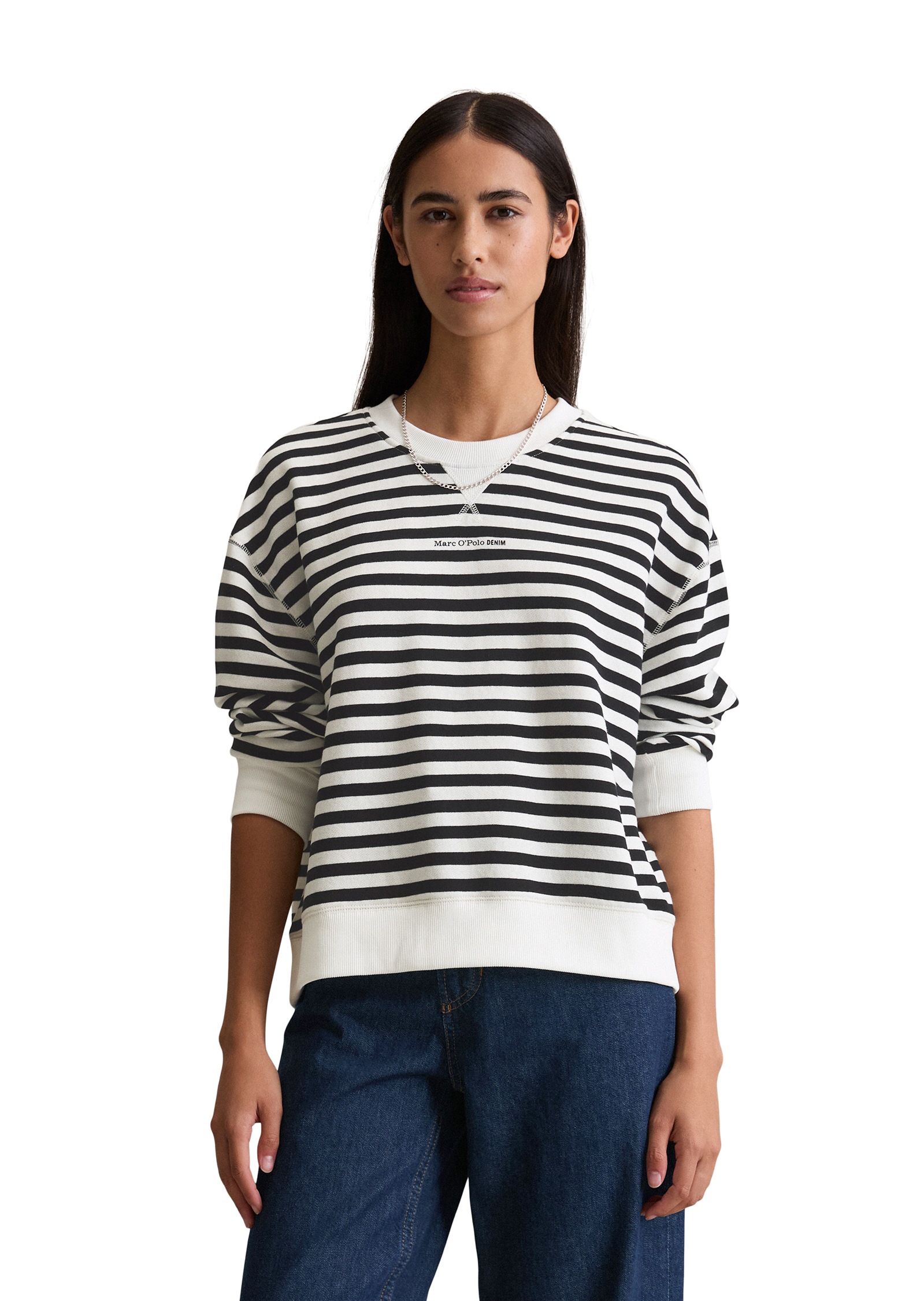 Marc OPolo DENIM Sweatshirt, Gestreift, relaxed fit