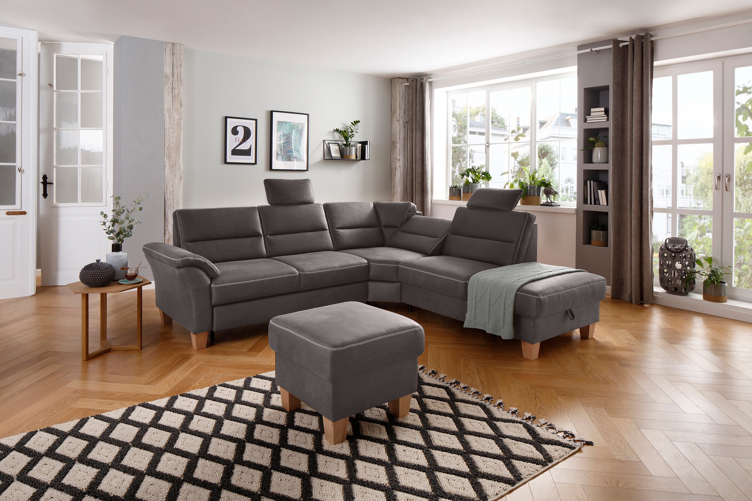 OTTO home Ecksofa "Soleo L-Form" komfortable Trapezecke mit Relaxfunktion, optional Schlaffunktion