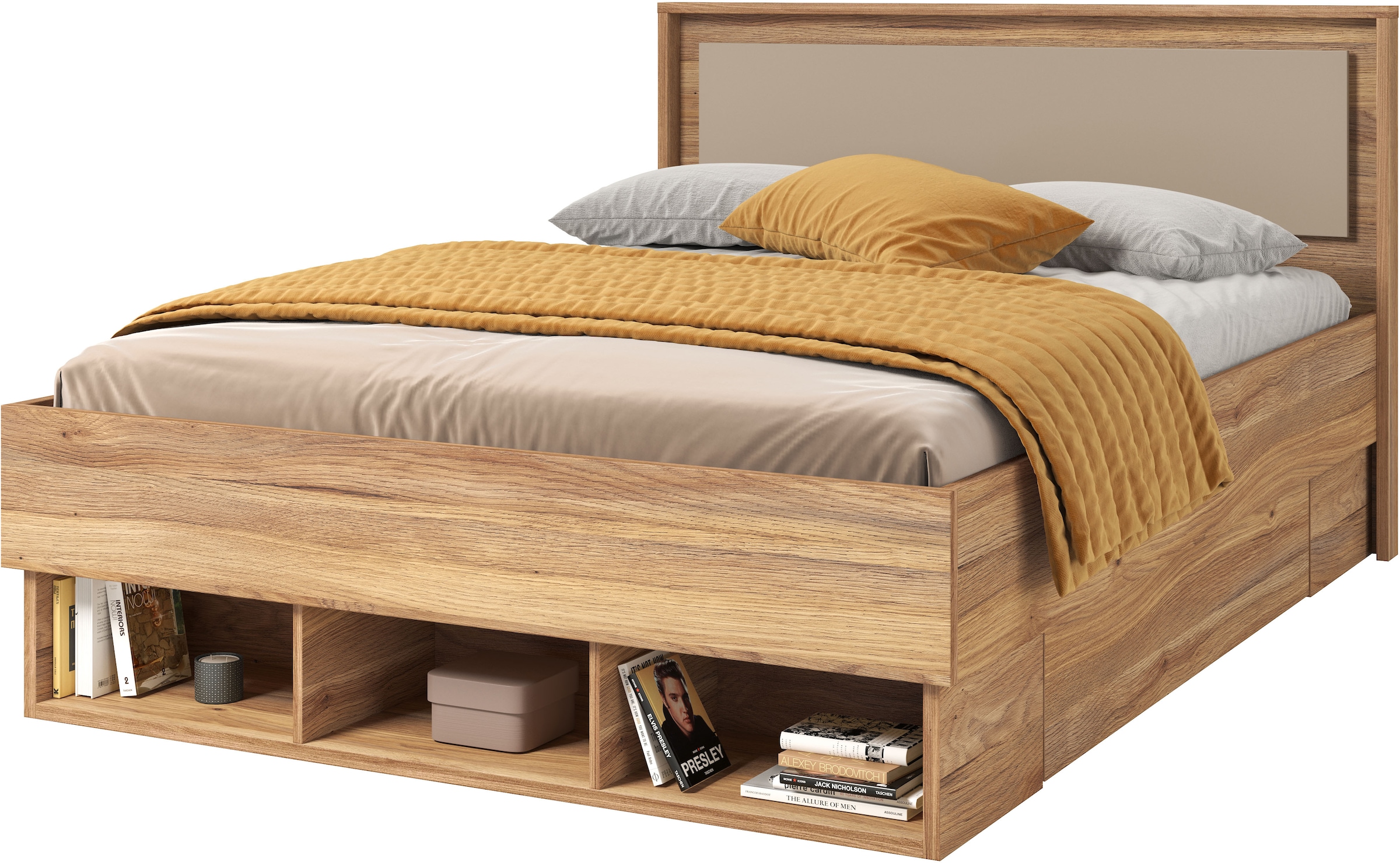 INOSIGN Schlafzimmer-Set »Wharton, Komplettschlafzimmer«, (6 tlg.), FSC-zertifizierter Holzwerkstoff, Kleiderschrank mit Innenausstattung