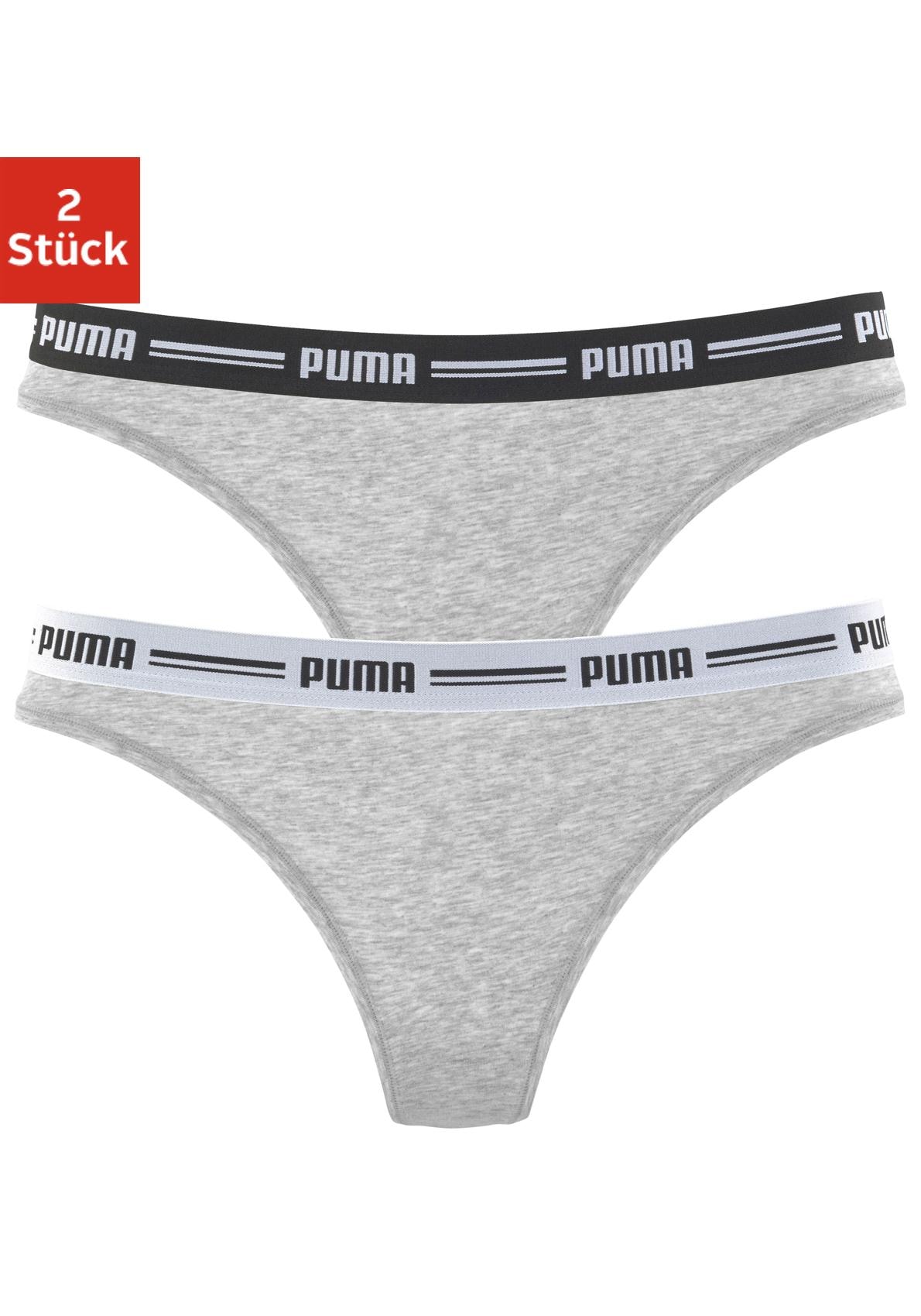PUMA String »Iconic«, (Packung, 2er-Pack), mit weichem Logobündchen