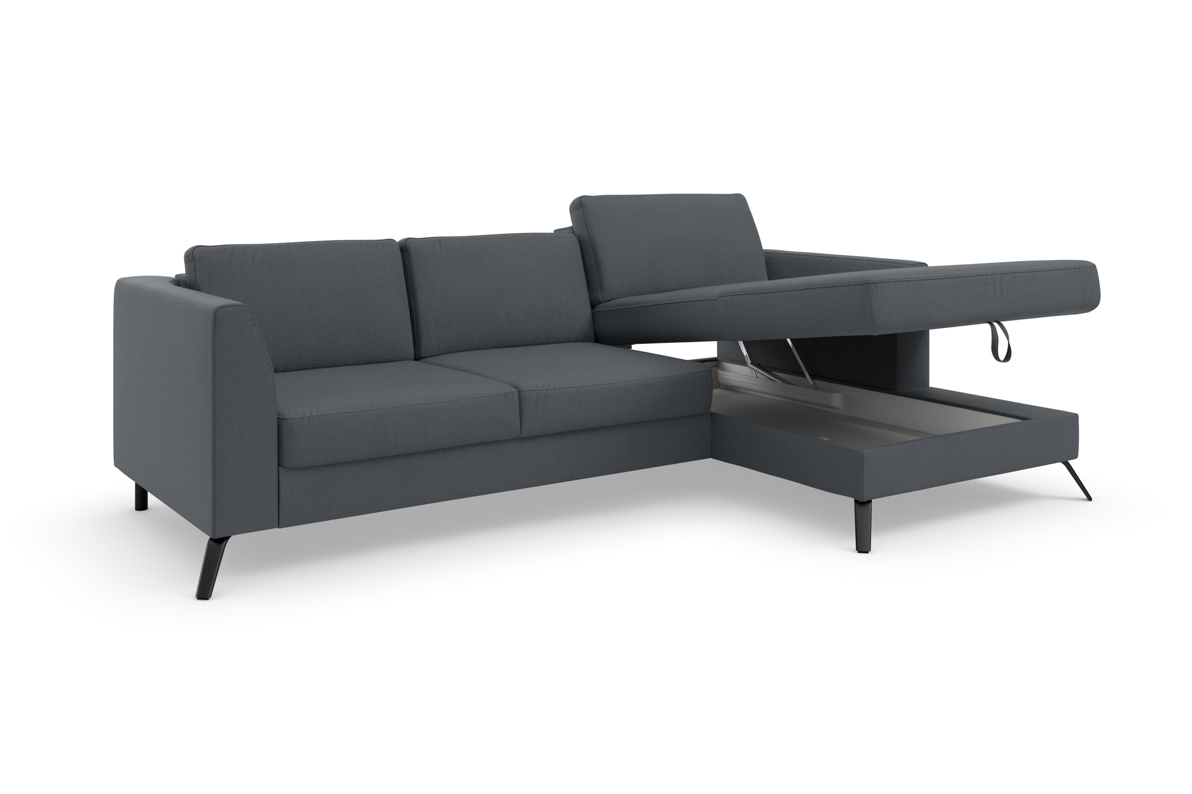 sit&more Ecksofa »Olsen L-Form«, inklusive Sitztiefenverstellung, wahlweise mit Bettfunktion, 15cm hoch