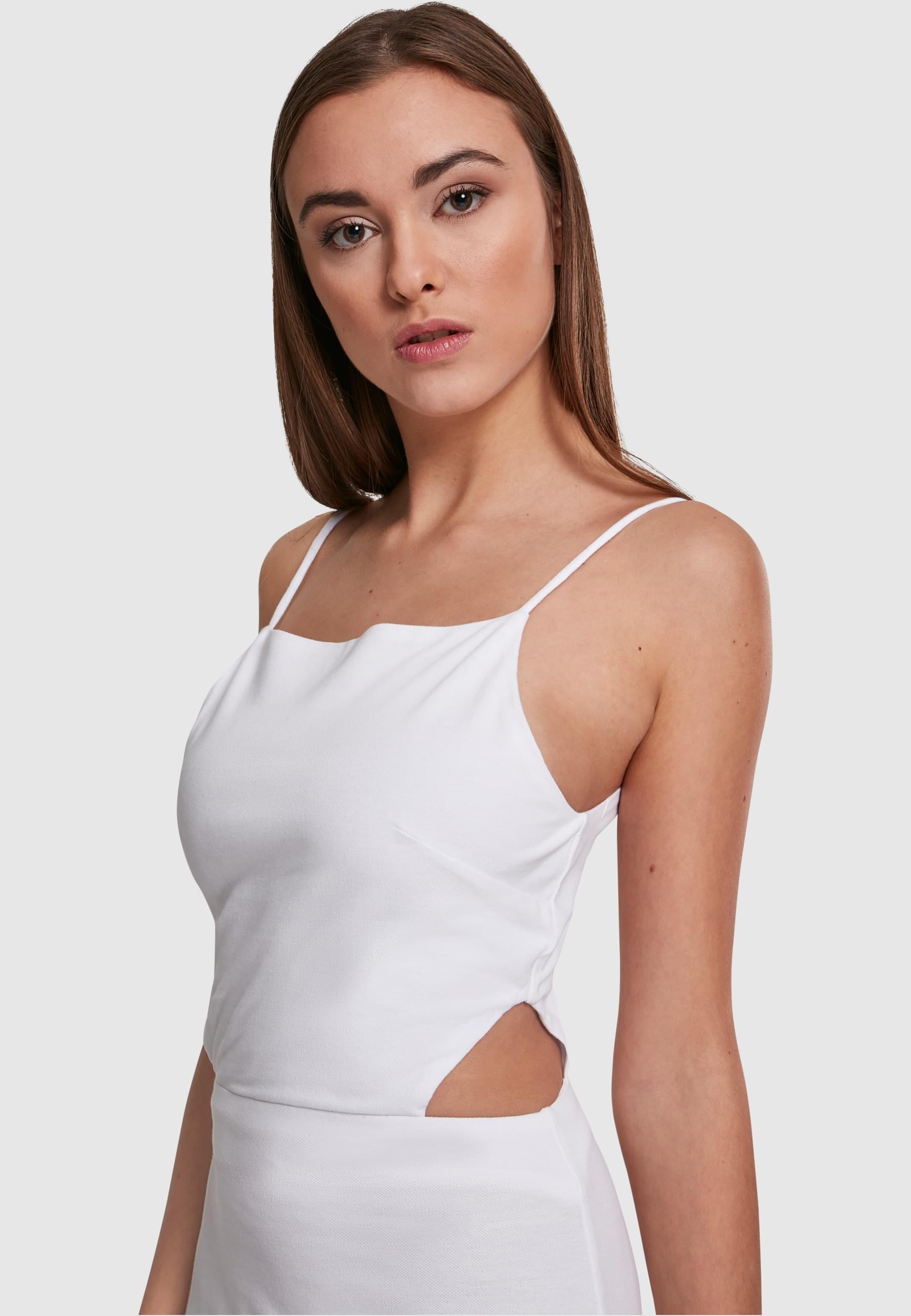 URBAN CLASSICS Shirtkleid »Urban Classics Damen Ladies Short Spaghetti Pique Dress«, (1 tlg.)