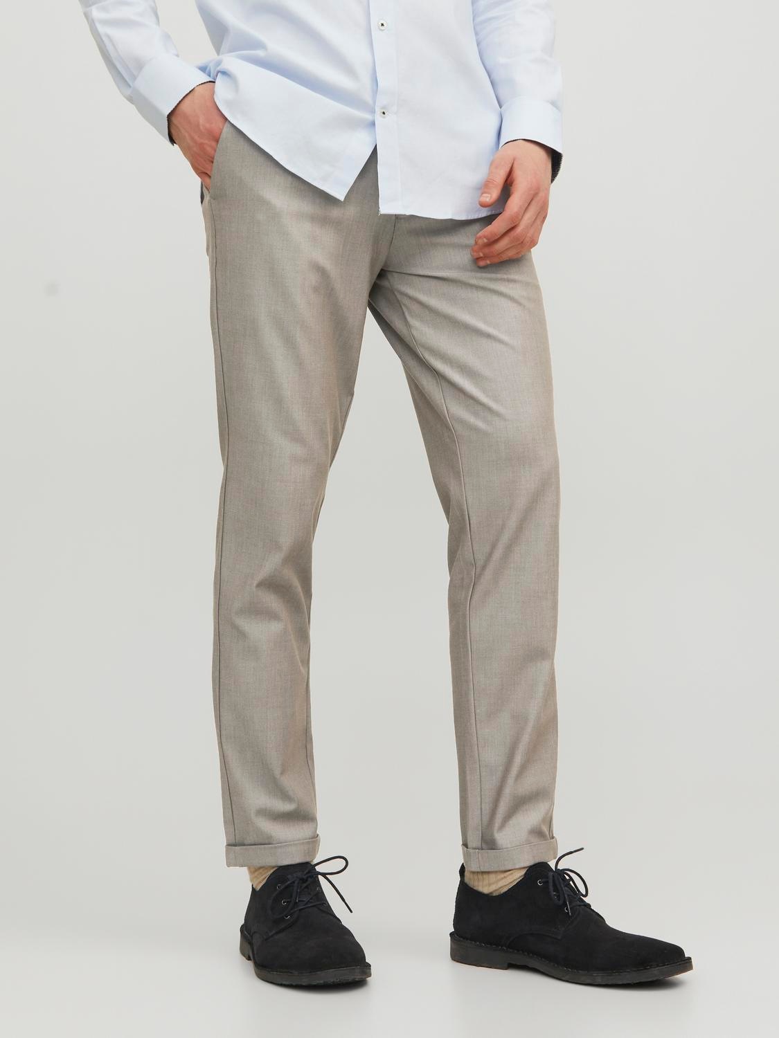 Jack & Jones Herren Chino Hose JPSTMARCO JJCONNOR - Slim Fit Beige Grau günstig online kaufen
