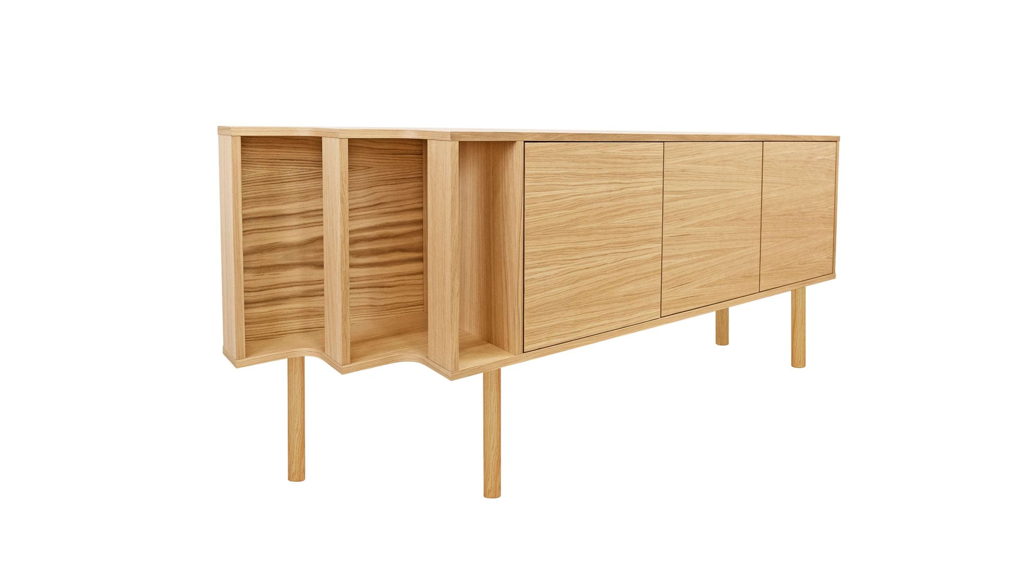Woodman Sideboard »Shift«, mit Echtholzfurnier aus Eiche, Breite 189 cm, mit Push-to-Open