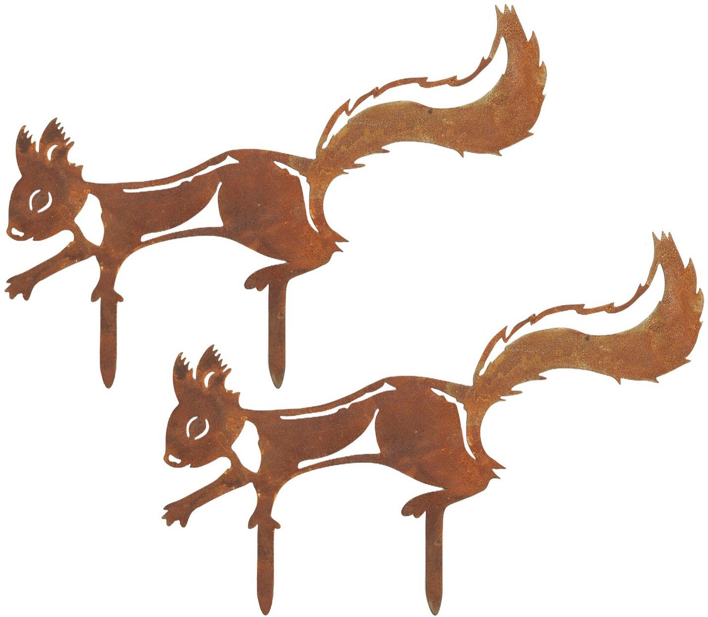 Gartenstecker MAXIMEX "Eichhörnchen", terracotta, B:24cm L:36cm, Metall, Gartenstecker, Gartendekoration, wetterbeständig, Edelrost-Effekt mit feiner Patina