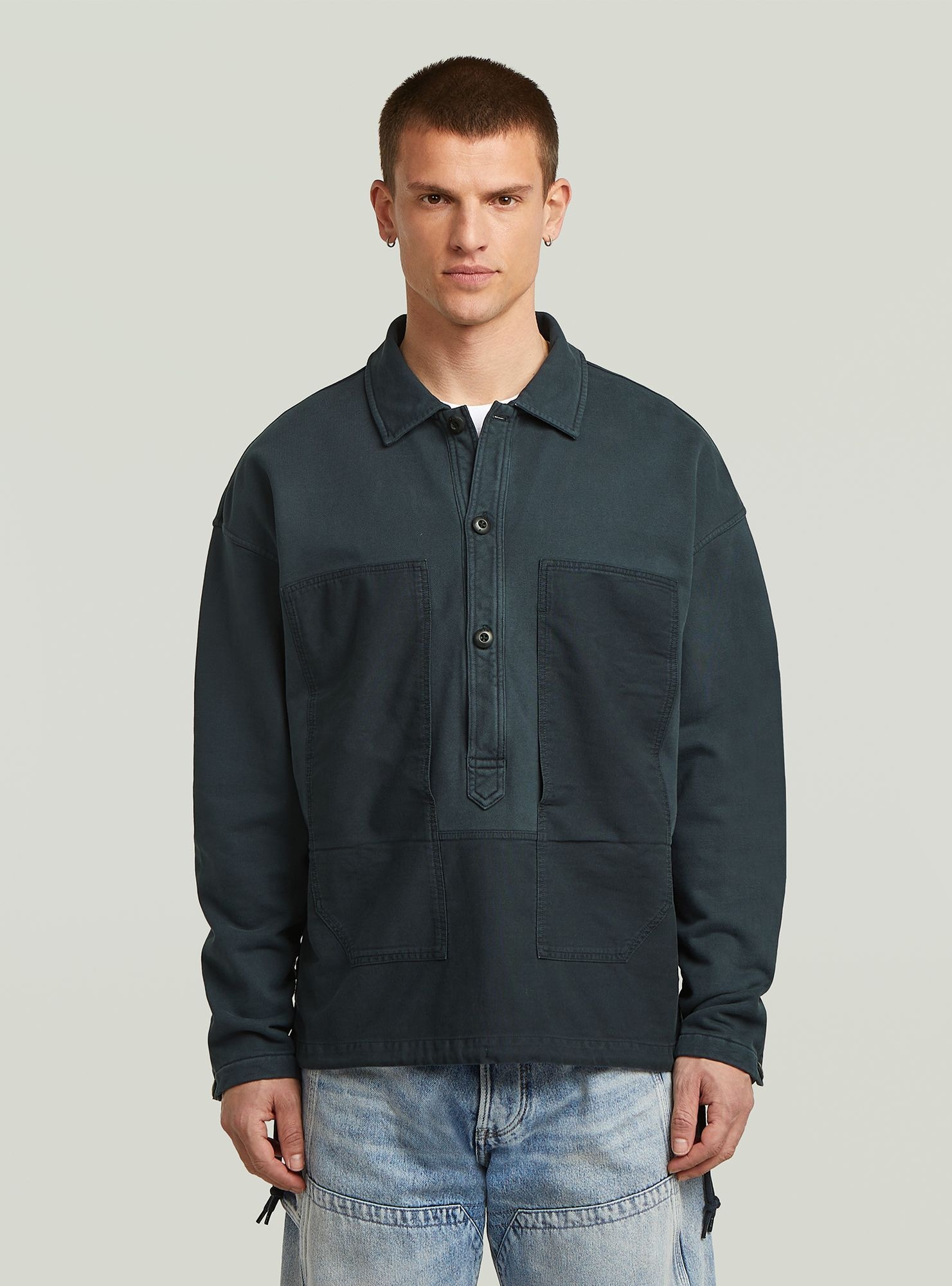 G-STAR Longpullover "Washed Fabric Mix Loose Sweatshirt" günstig online kaufen