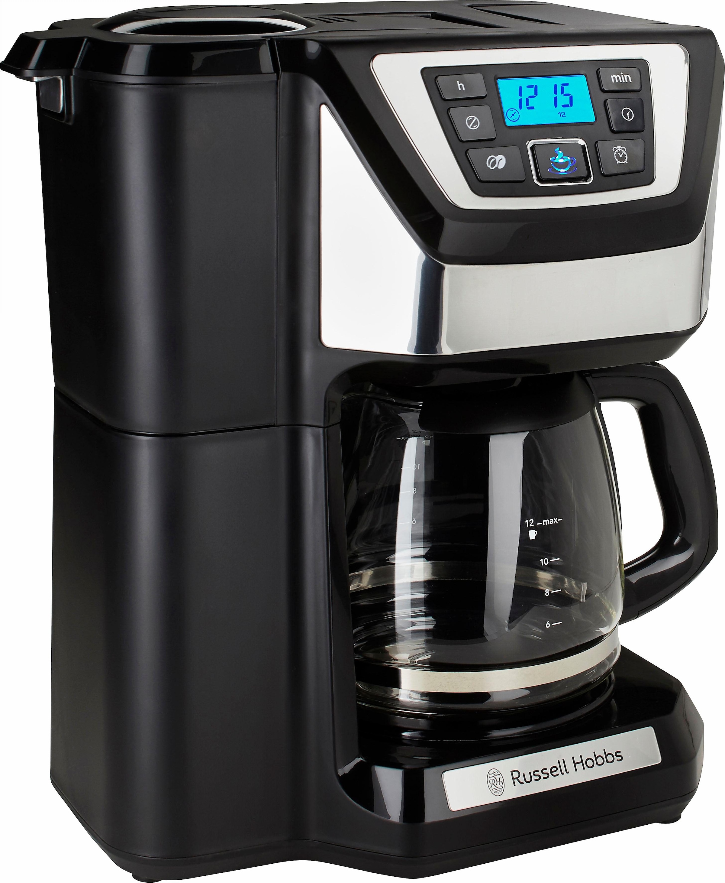 RUSSELL HOBBS Kaffeemaschine mit Mahlwerk »Victory Grind & Brew 22000-56«, 1,5 l Kaffeekanne, Permanentfilter, Digital