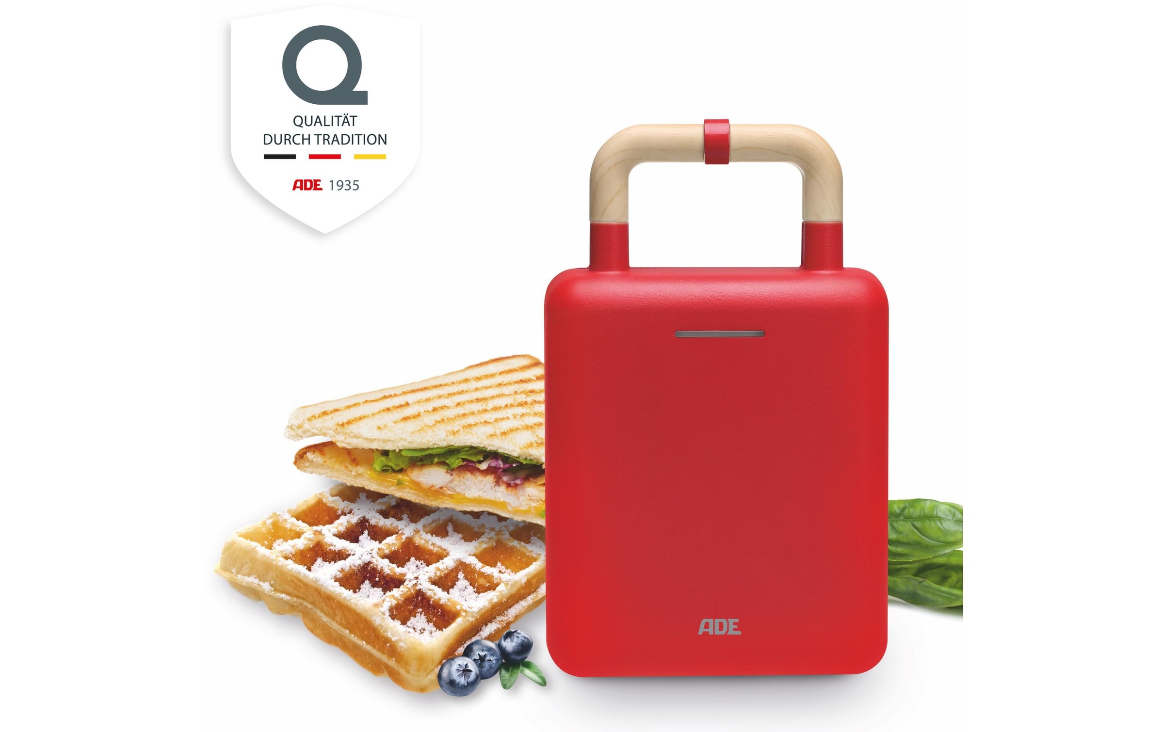 ADE Waffeleisen »Rot« 600 W