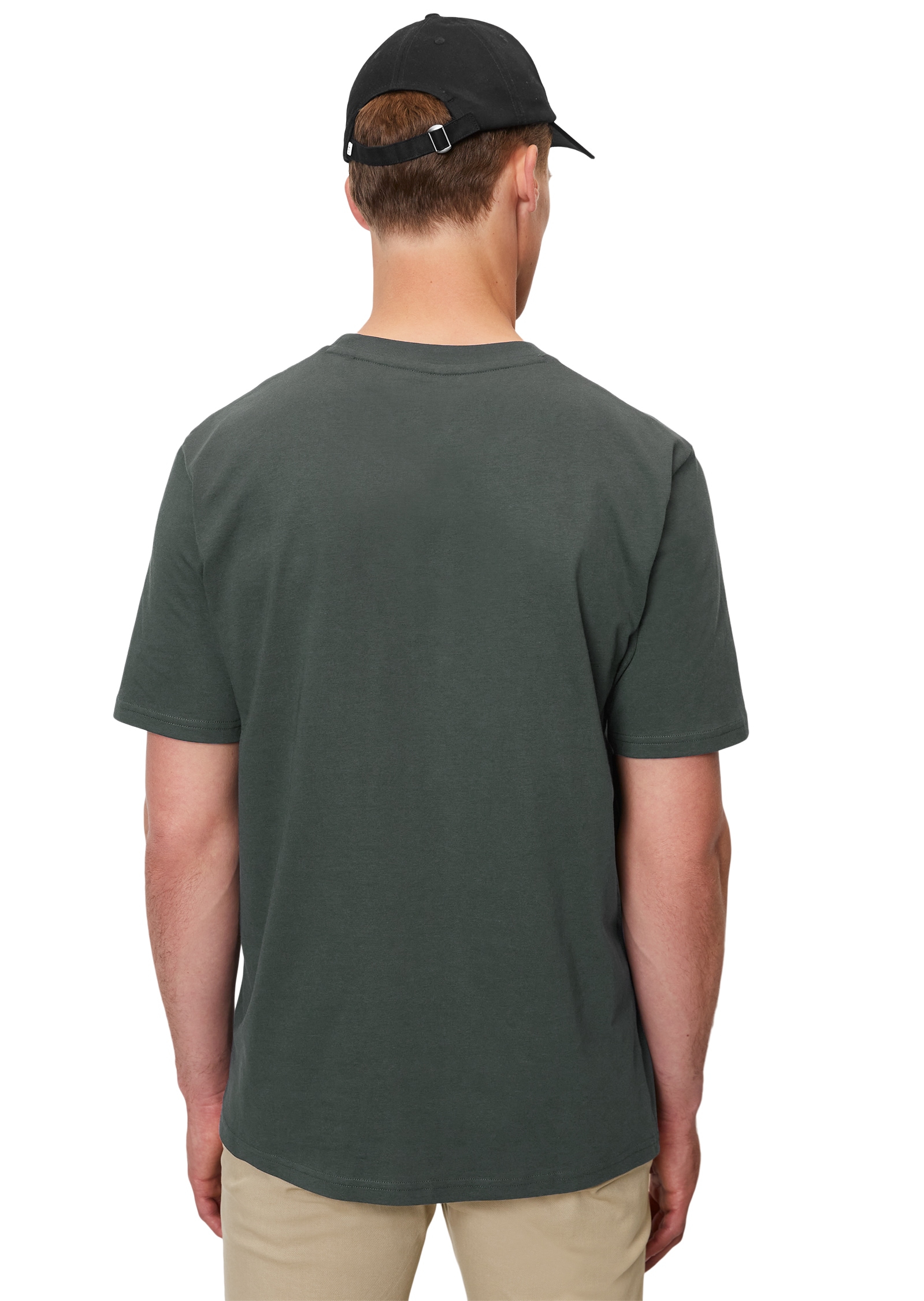Marc O'Polo T-Shirt »T-shirt, short sleeve, logo print, ribbed collar«