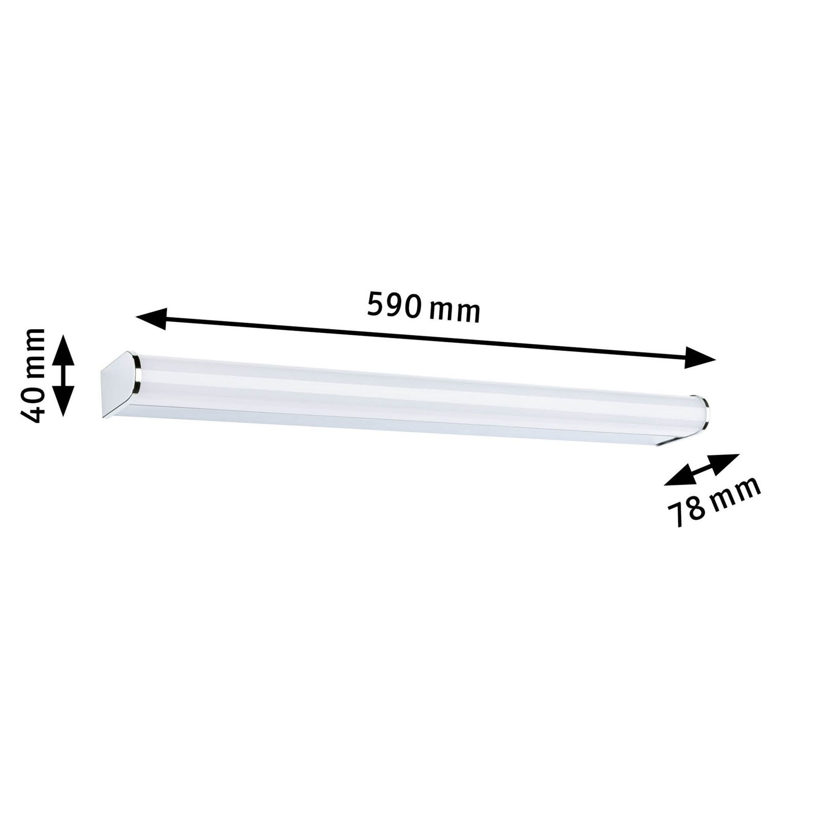 Paulmann LED Wandleuchte »Selection Bathroom LED Wandleuchte Arneb IP44 3000K 1000lm 230V 12,5 W«, 1 flammig