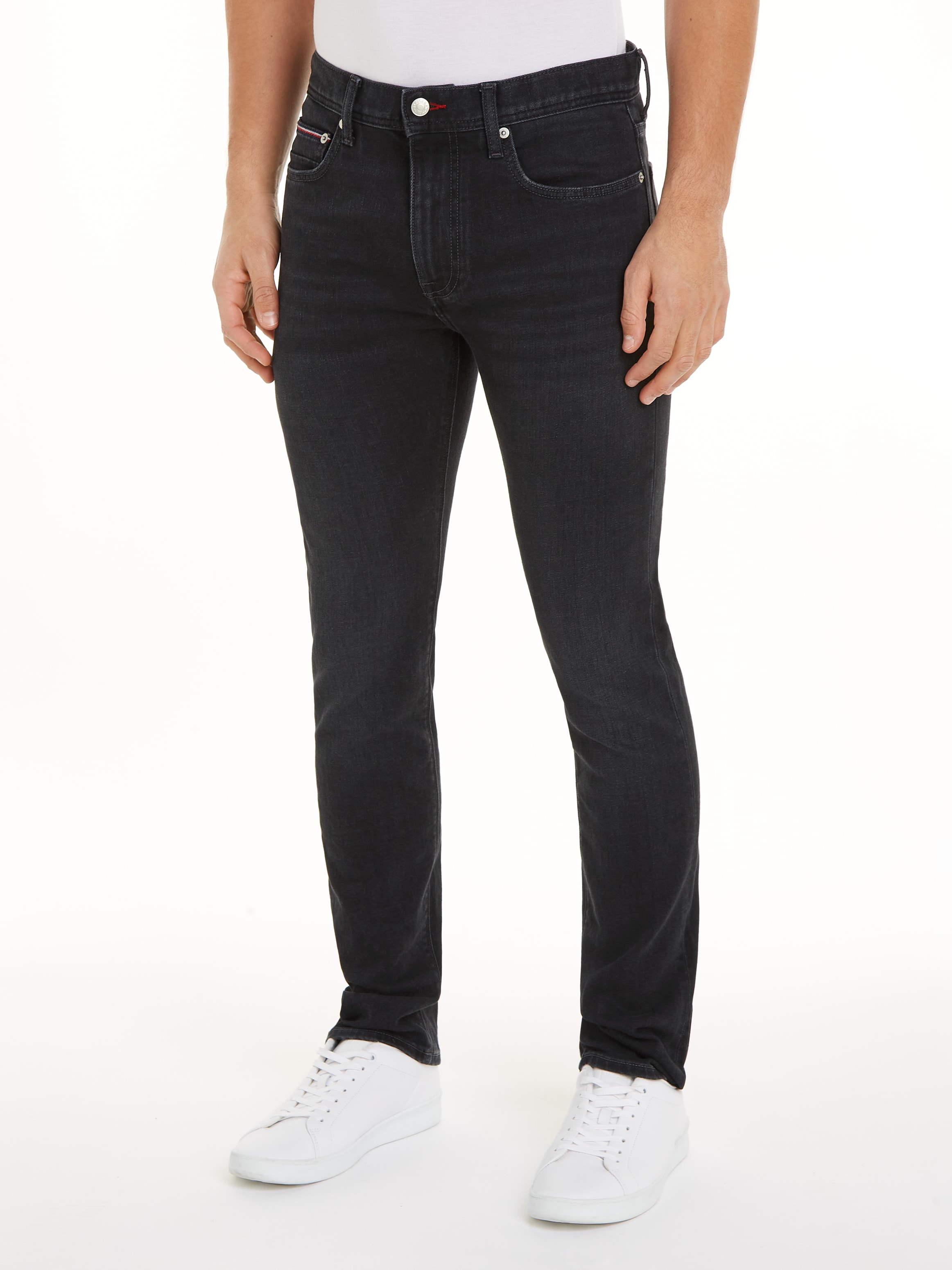 Tommy Hilfiger Slim-fit-Jeans "SLIM BLEECKER PSTR CROW BLACK"