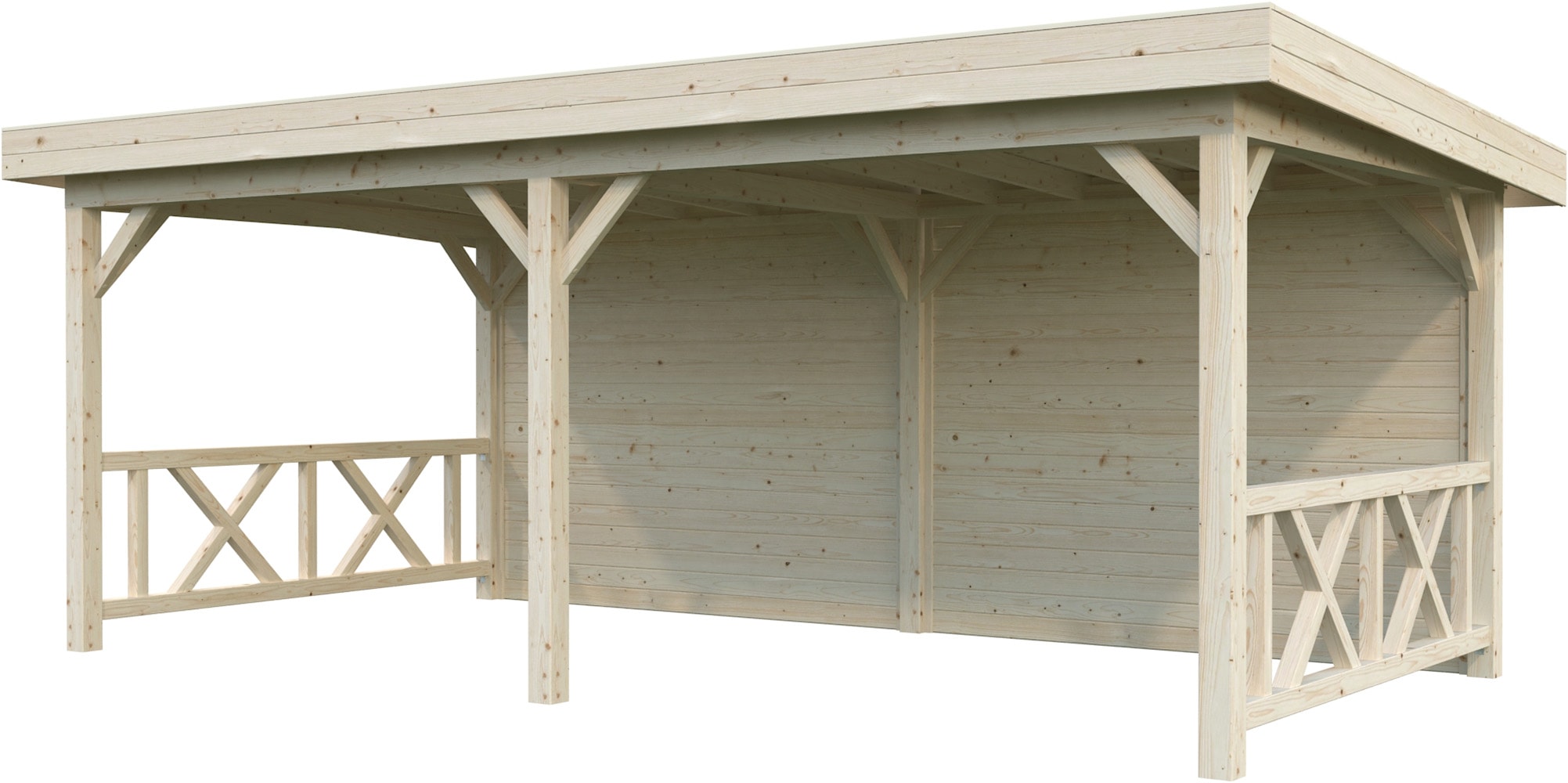 Palmako Holzpavillon »Lenna 16,6 m² Set 308« BxTxH: 628x340x245 cm