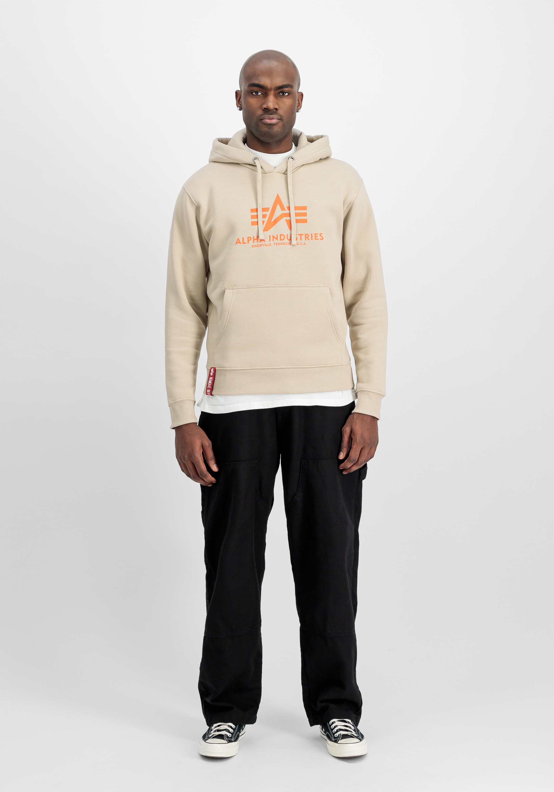 Hoodie ALPHA INDUSTRIES "Basic Hoodie BL", Herren, Gr. XXL, beige (organic beige), Obermaterial: 80% Baumwolle, 20% Polyester, regular fit, Sweatshirts Hoodie 2