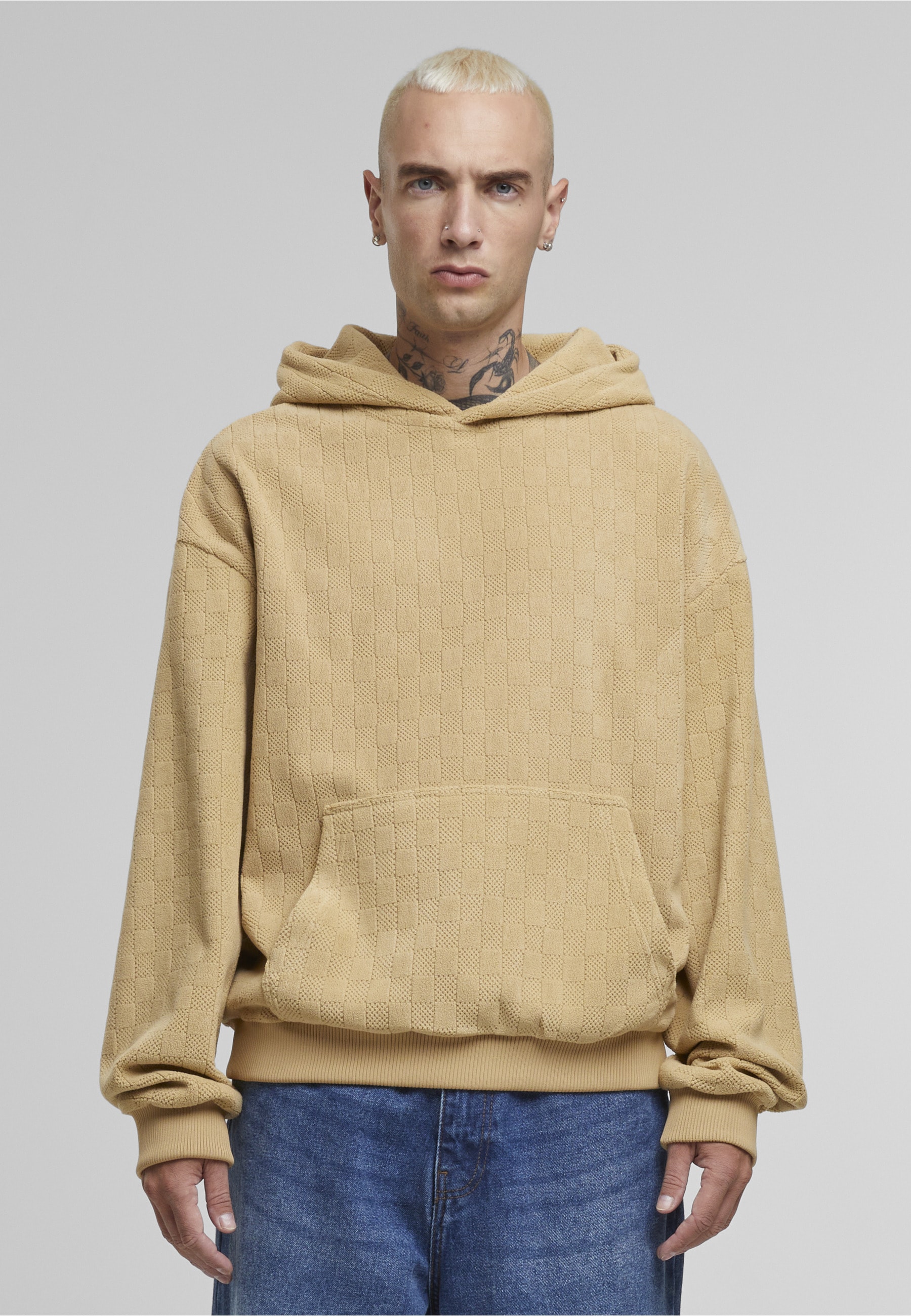 URBAN CLASSICS Kapuzensweatshirt »Urban Classics Jaquard Velvet Suit«, 1 Stk.
