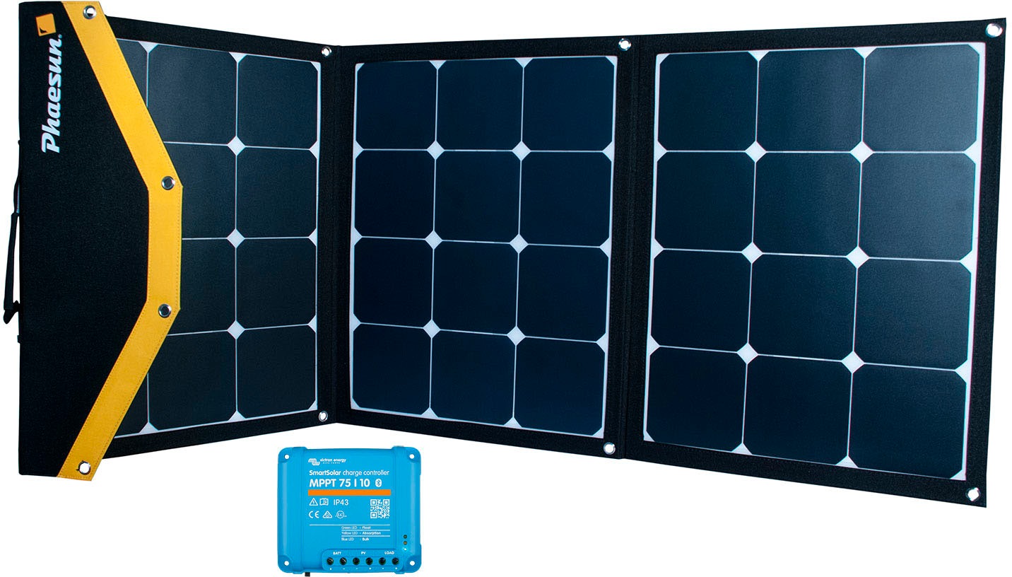 PHAESUN Solarmodul "»Module Kit Phaesun Fly Weight 135 Premium MPPT«", schwarz, Solarmodule