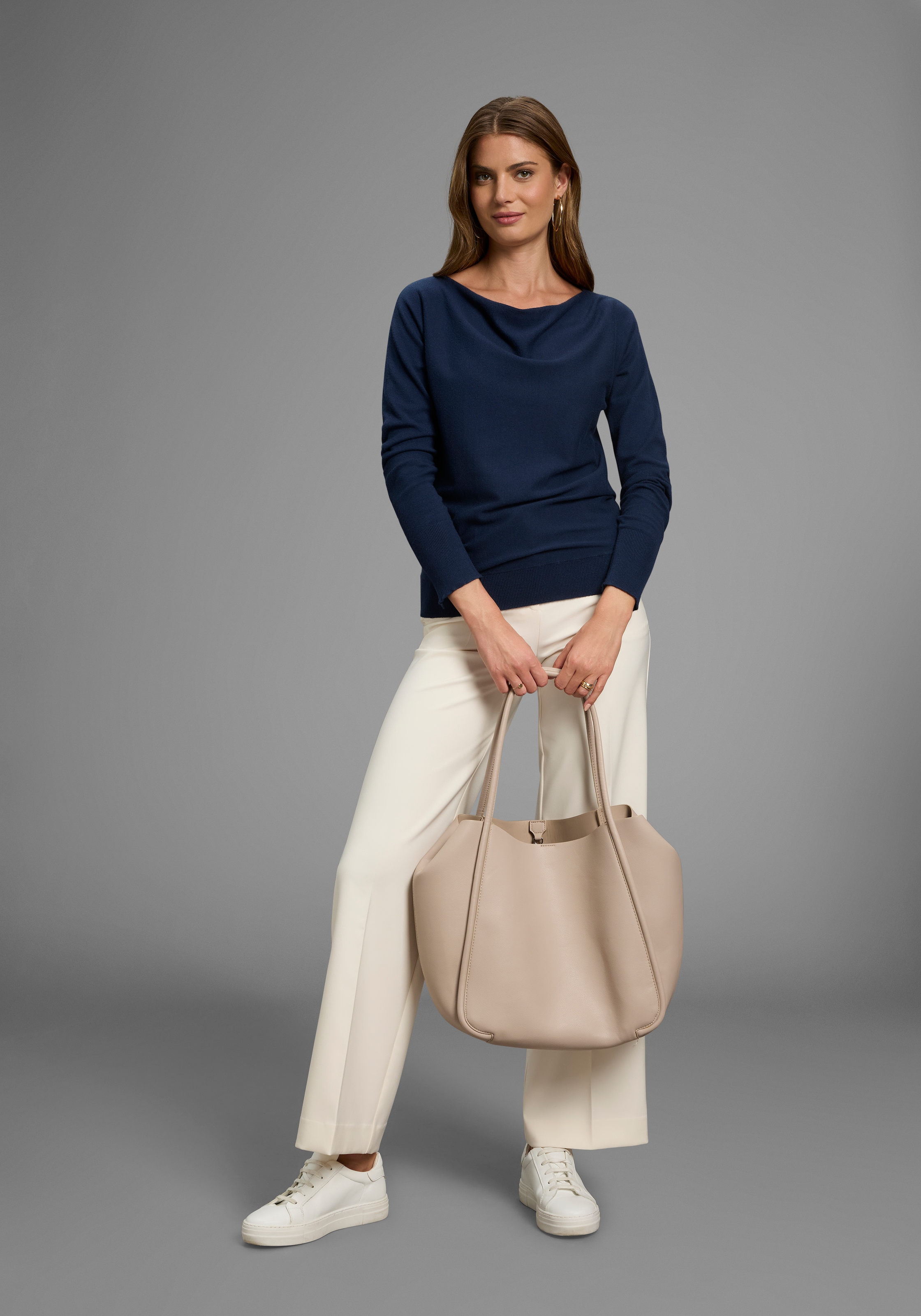 HECHTER PARIS Strickpullover, mit Wasserfallausschnitt - NEUE KOLLEKTION