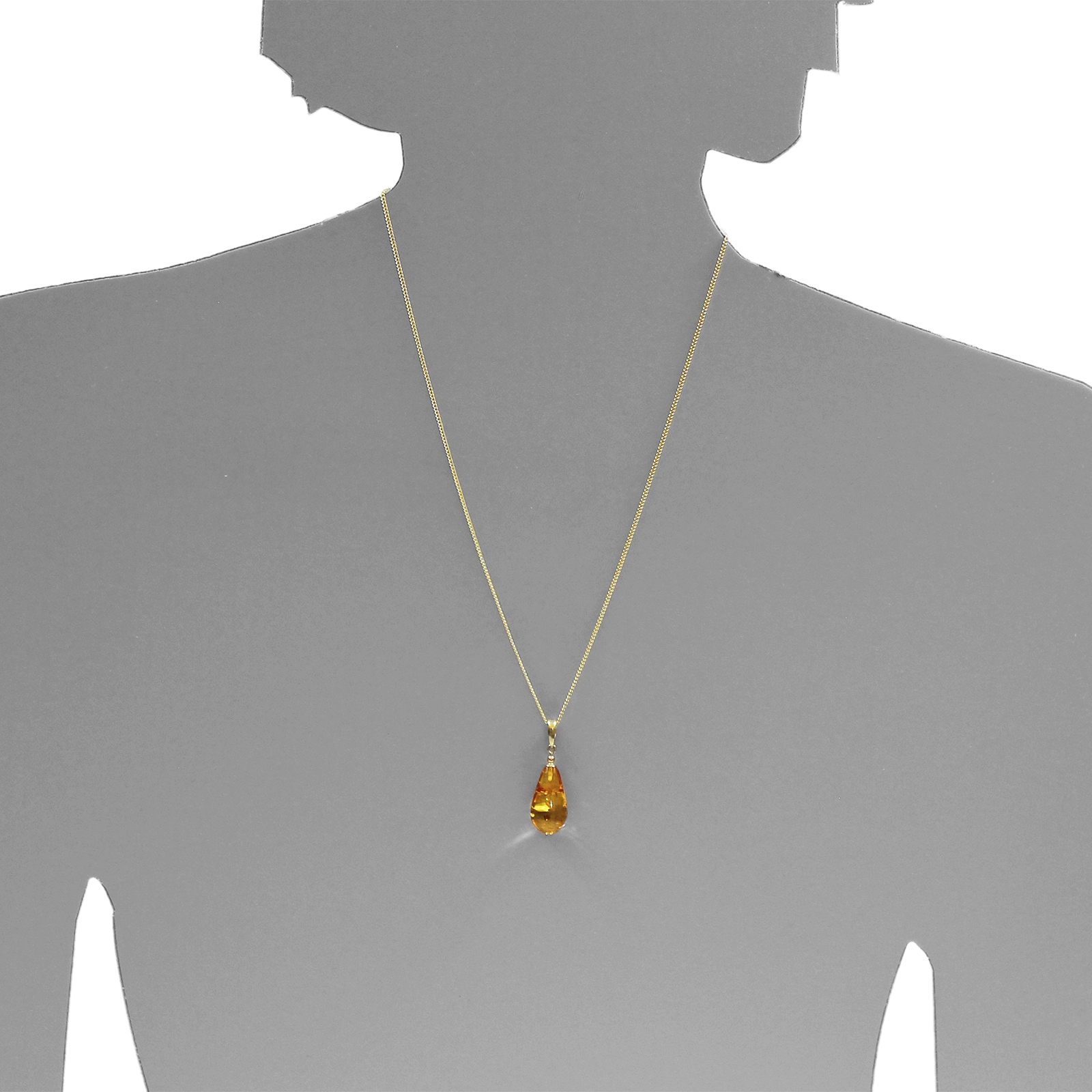 OSTSEE-SCHMUCK Kettenanhänger »Ostsee-Schmuck Anhänger Klassisch 22 mm - Gold 333/000«, (1 tlg.)