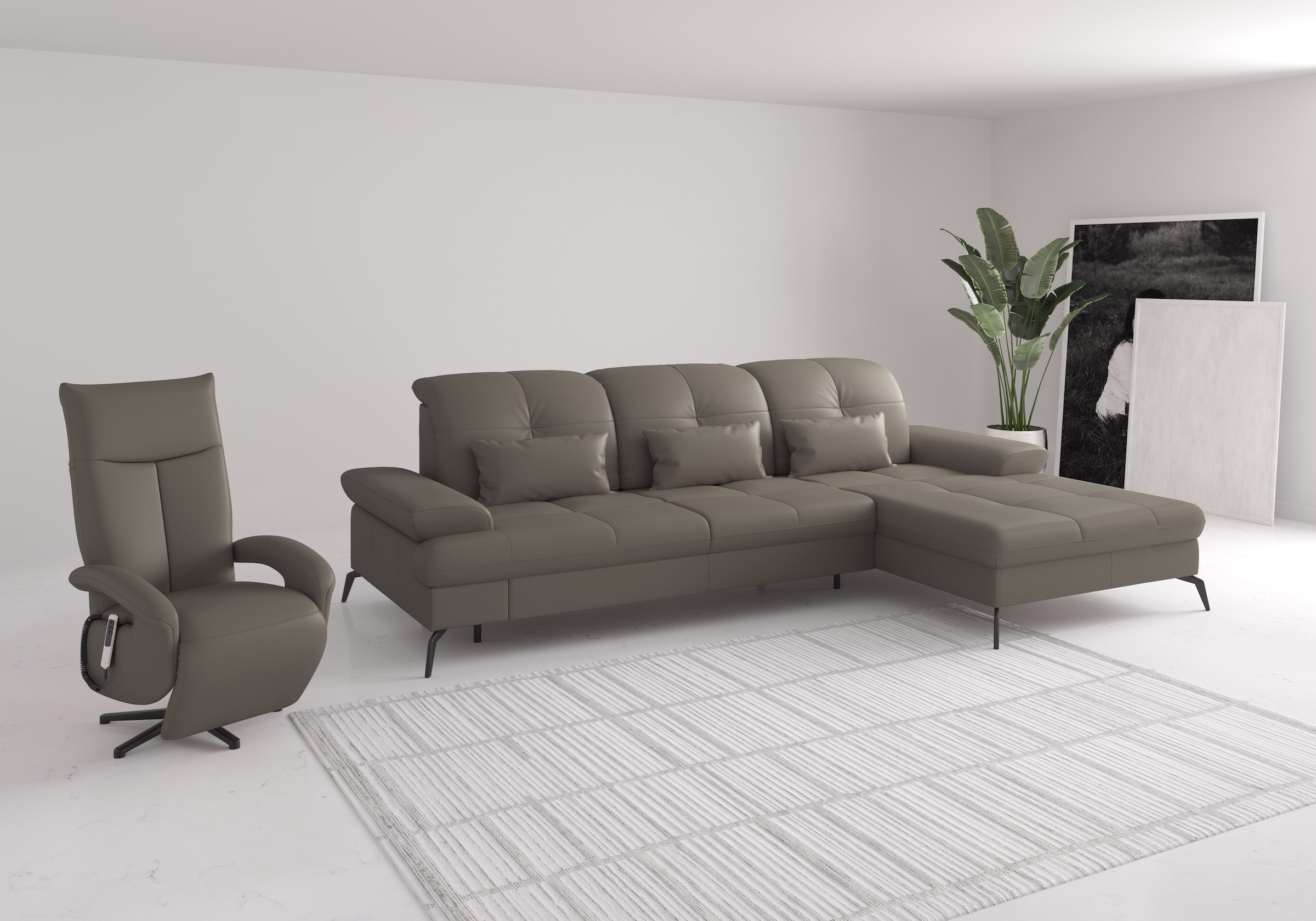 sit&more Ecksofa »Amica«, inkl Sitztiefenverstellung und Armteilverstellung