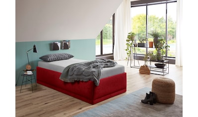 Polsterbett »Texel«, Standardhöhe mit Zierkissen, Bettkasten bei Ausführung mit Matratze