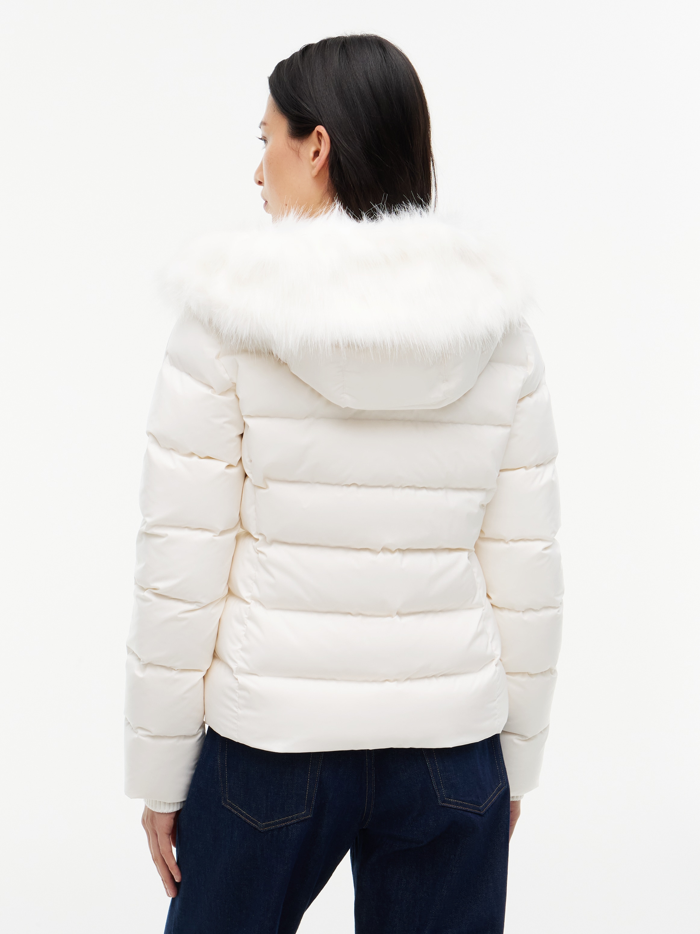 Tommy Jeans Steppjacke »TJW SLIM HOOD PUFFER DOWN EXT« mit Kapuze Kunstfaser, slim fit