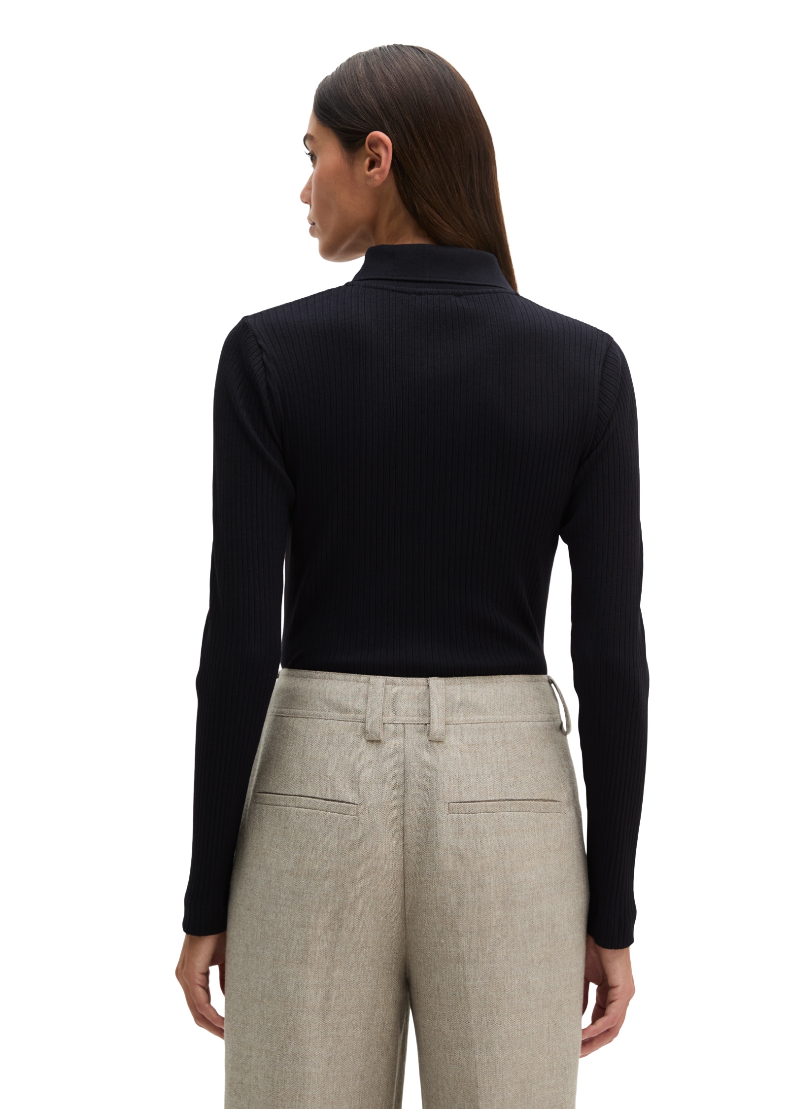 Marc O'Polo Langarm-Poloshirt »aus Bio-Baumwoll-Modal-Stretch-Jersey«