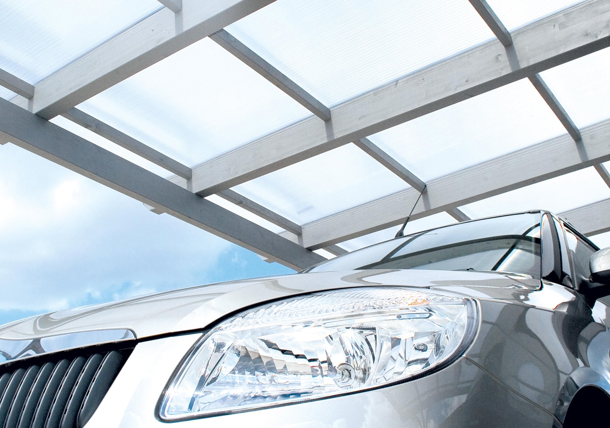 Skanholz Einzelcarport »Odenwald«, Holz, 326 cm, Anthrazit