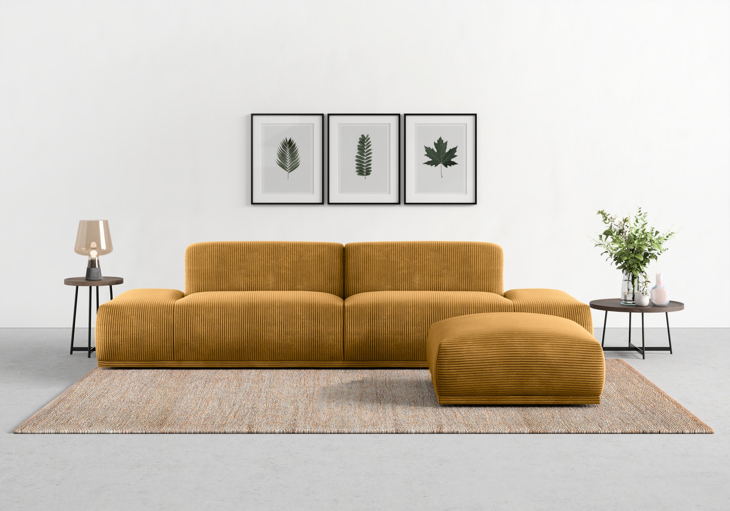 TRENDMANUFAKTUR Big-Sofa "Braga, toller Sitzkomfort, Designsofa", in moderner Optik, mit hochwertigem Kaltschaum